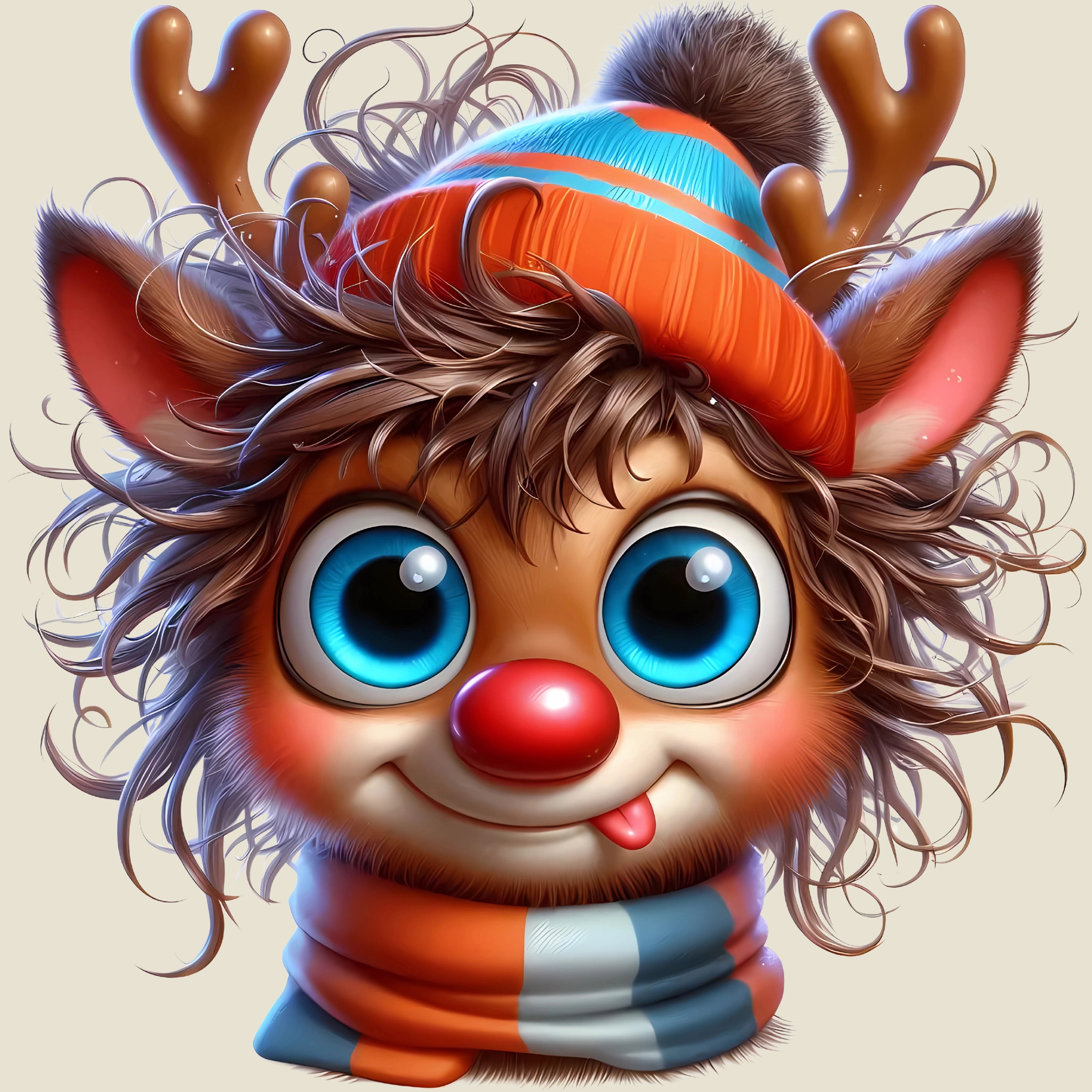 Bügelbild Rentier Kuno Wirbelwinter