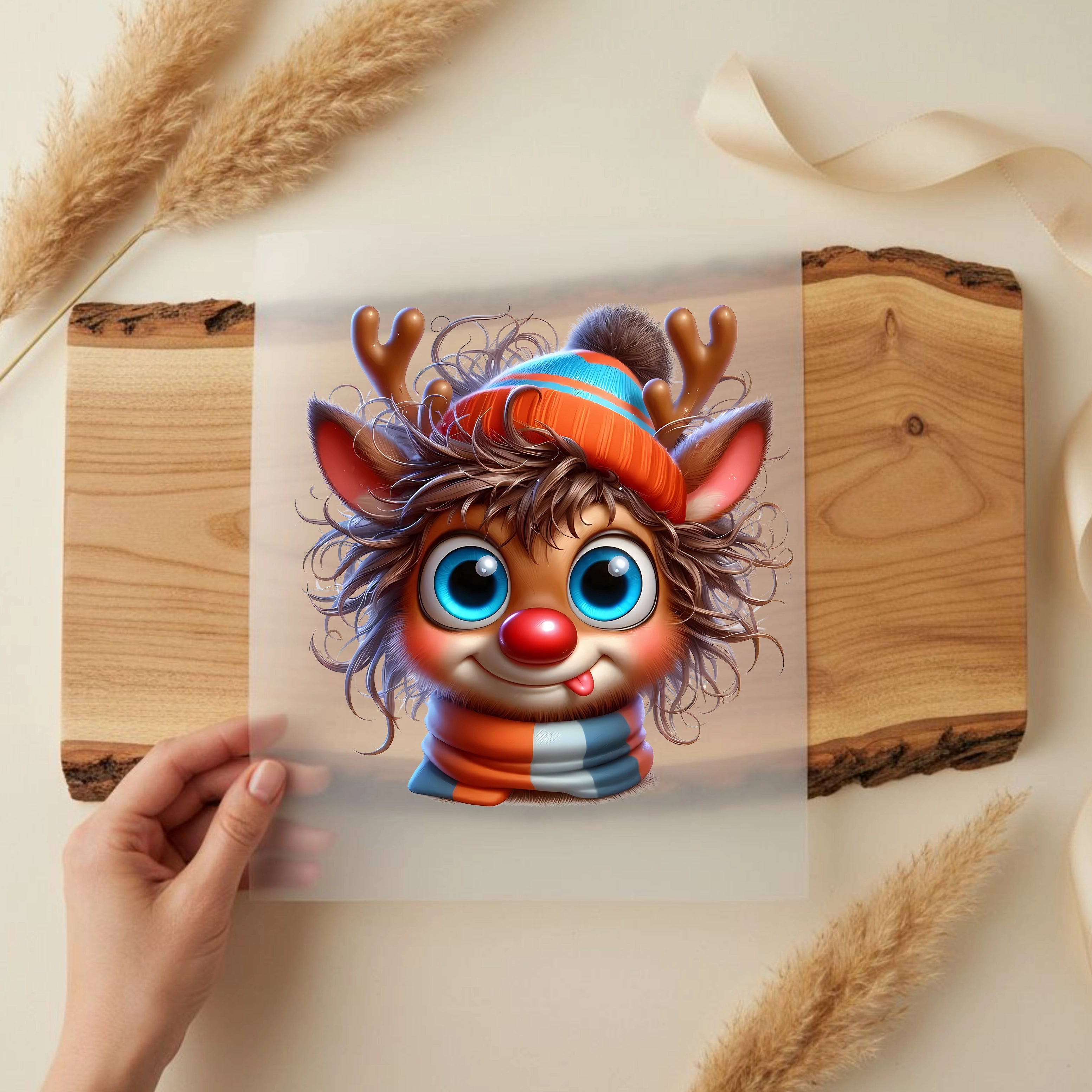 Bügelbild Rentier Kuno Wirbelwinter