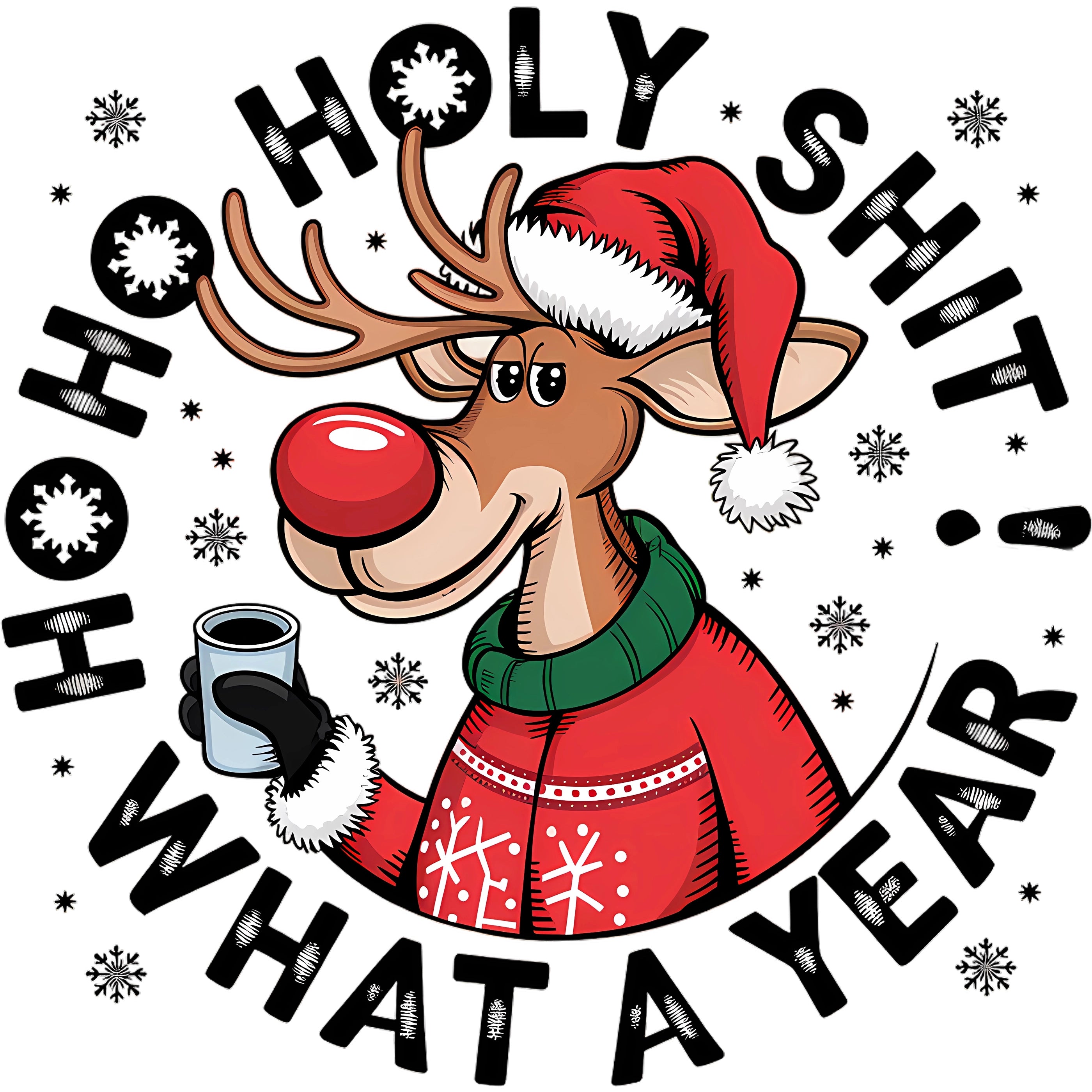 Bügelbild Rentier What a Year