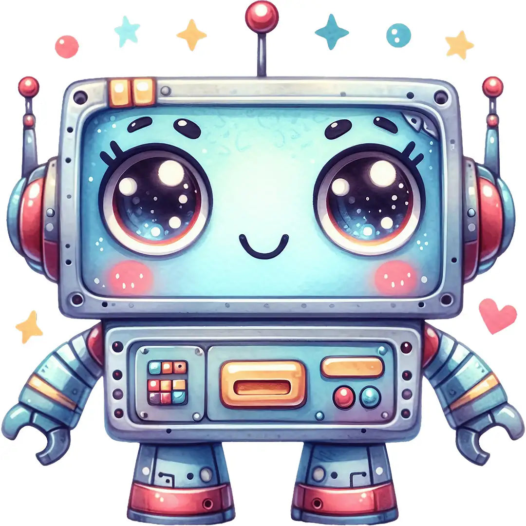 Bügelbild Roboter Zukunftsheld - S