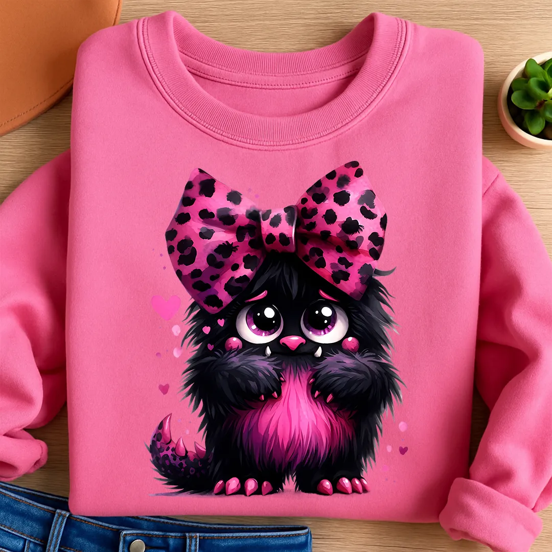 Bügelbild Rosa Gruselmonster