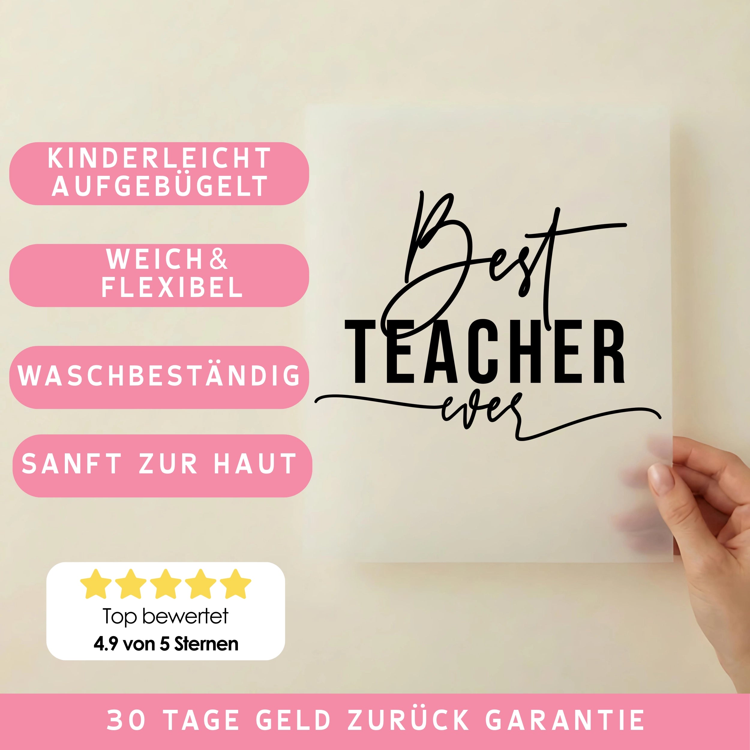 Bügelbild Best Teacher ever