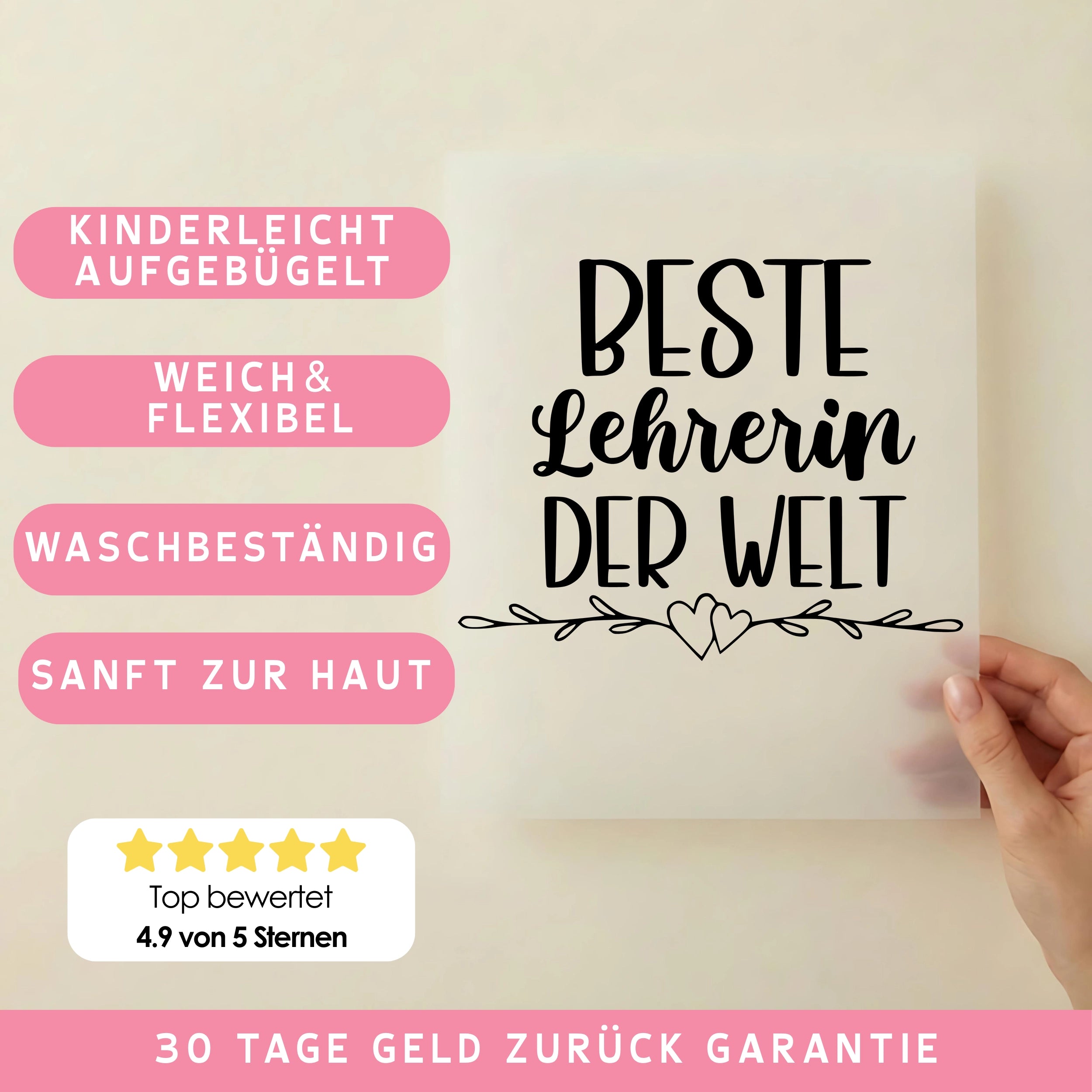 Bügelbild Beste Lehrerin der Welt