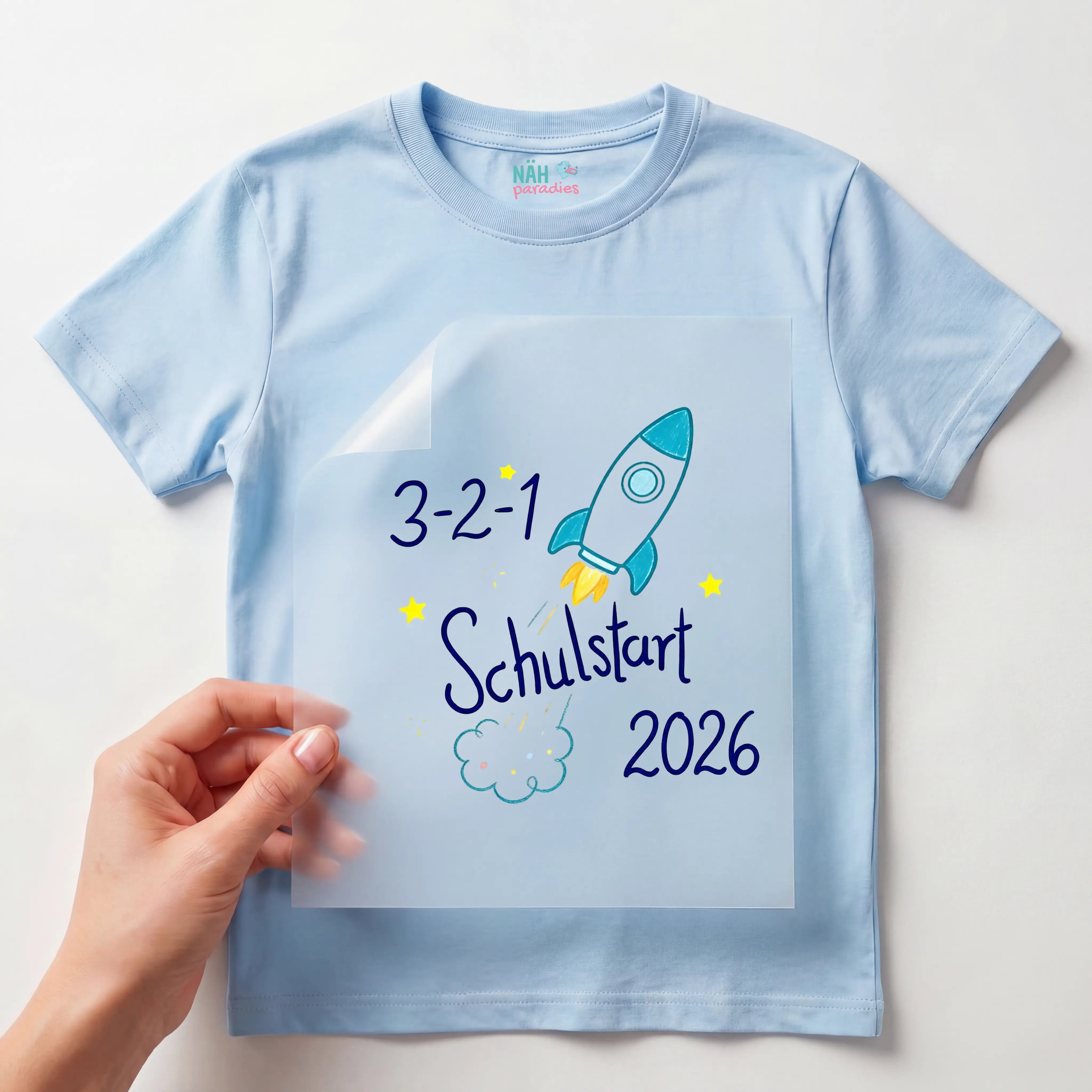Bügelbild Bügelbild 321 Schulstart Rakete