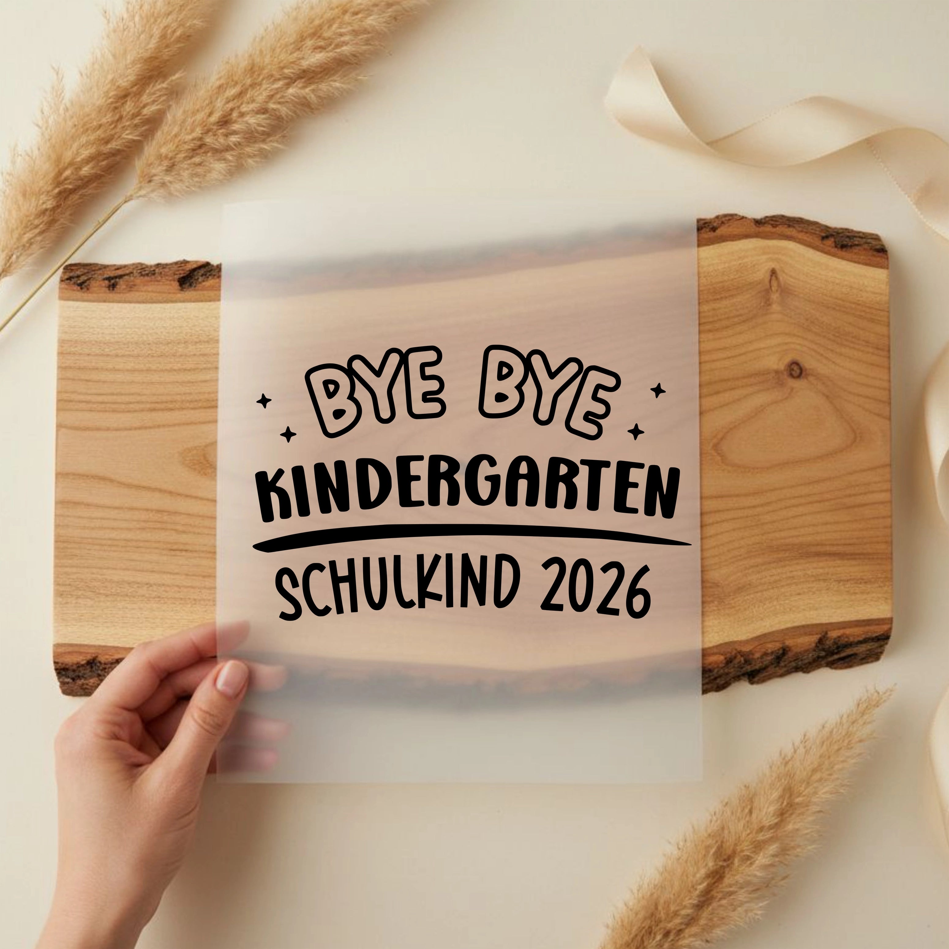 Bügelbild bye bye Kindergarten