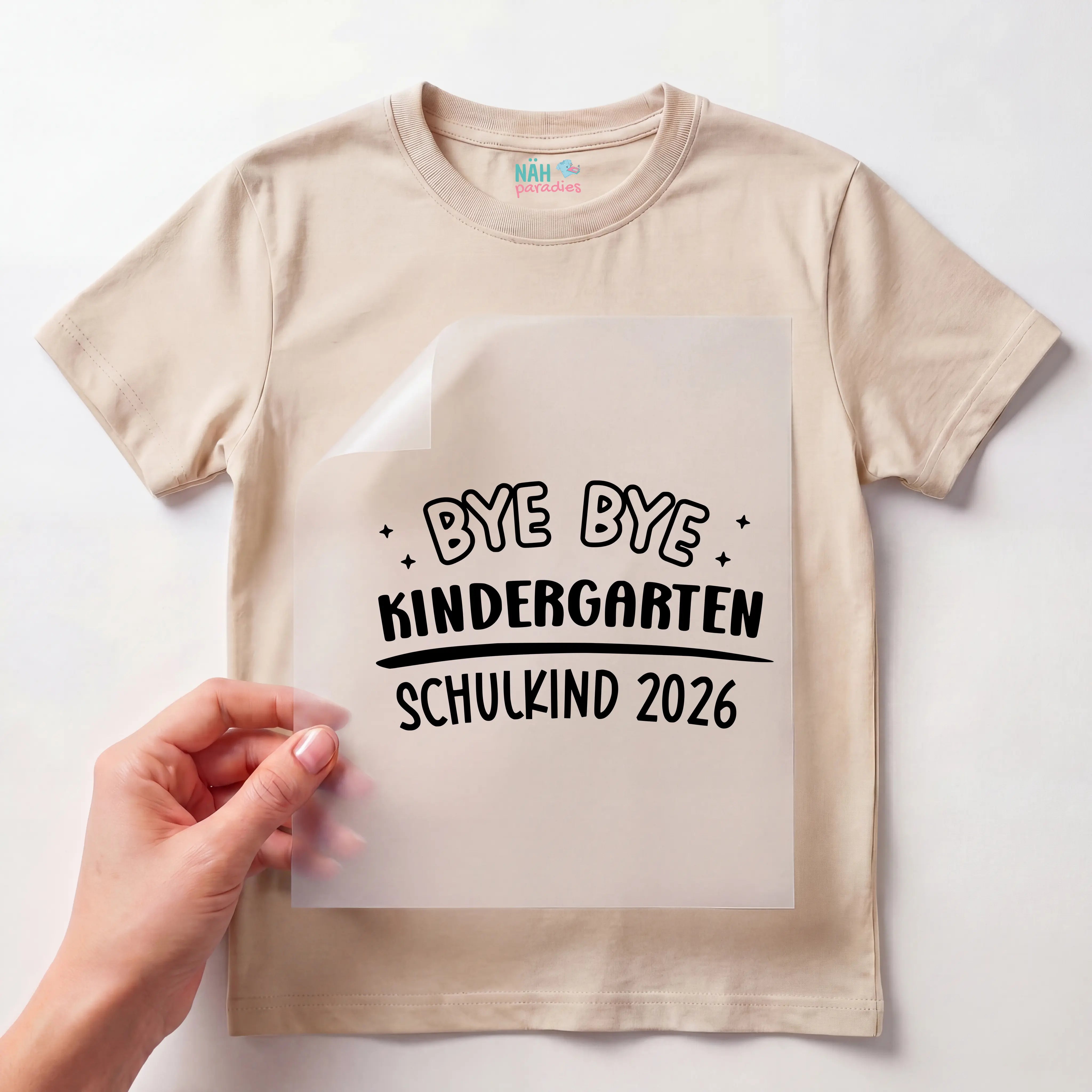 Bügelbild bye bye Kindergarten