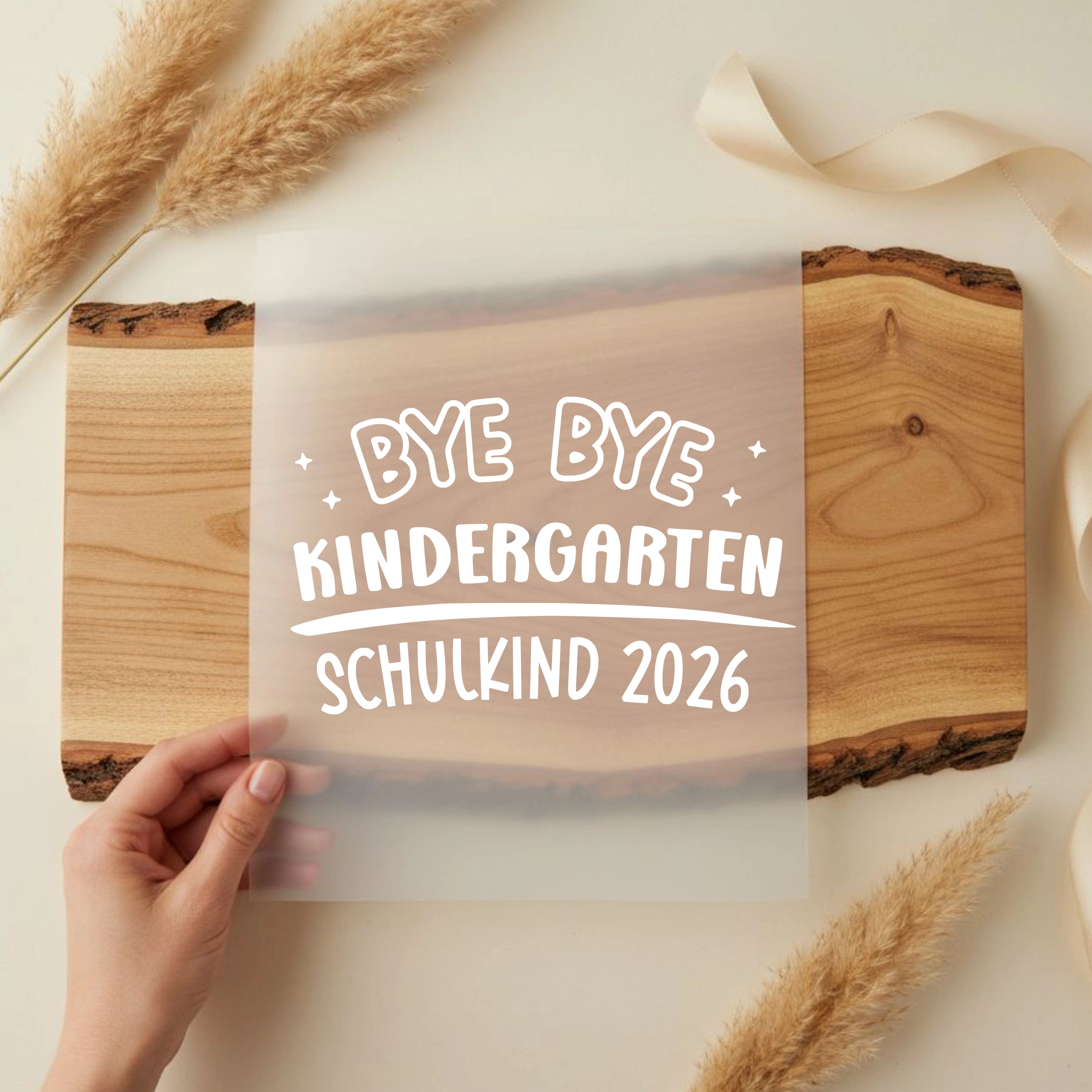 Bügelbild bye bye Kindergarten