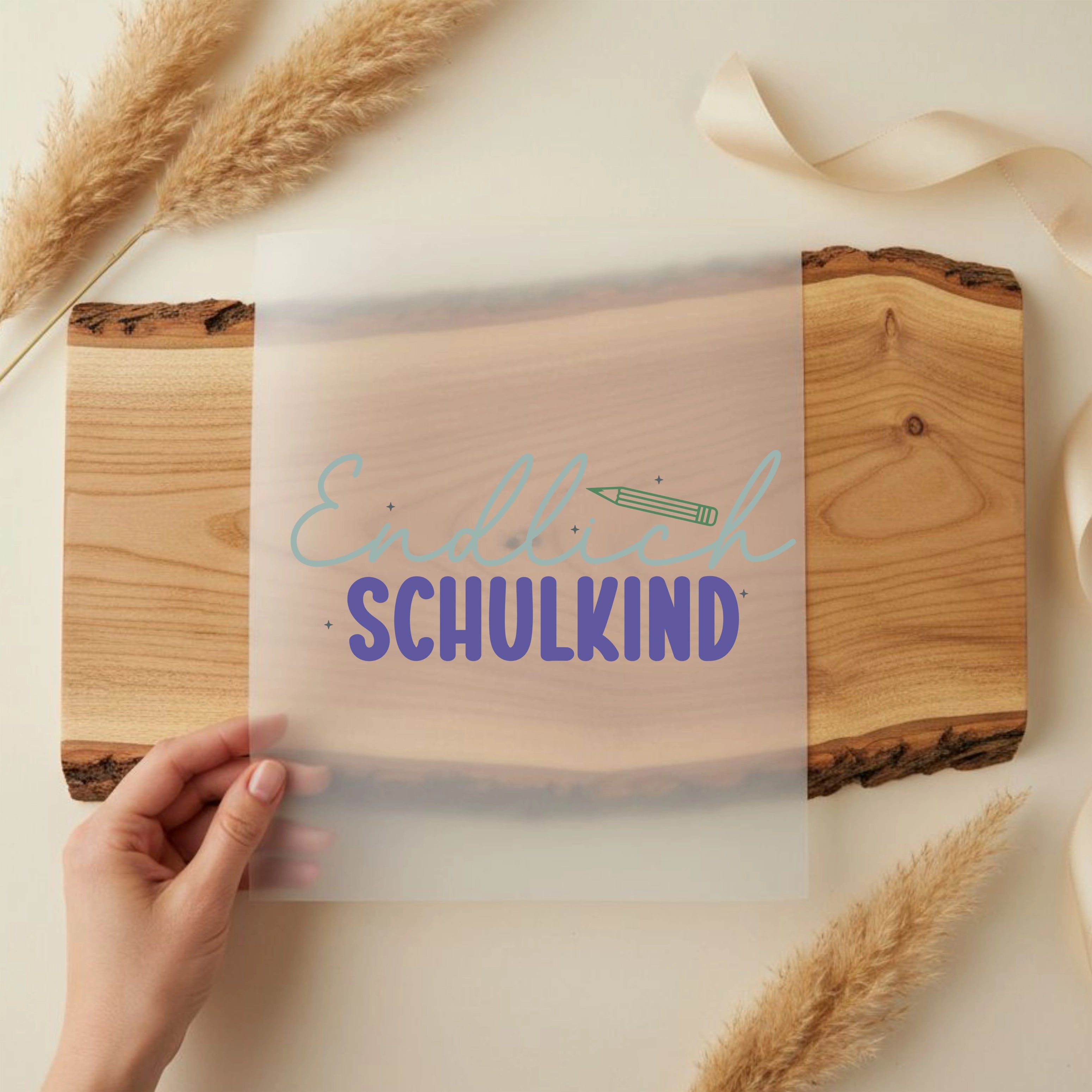 Bügelbild Endlich Schulkind