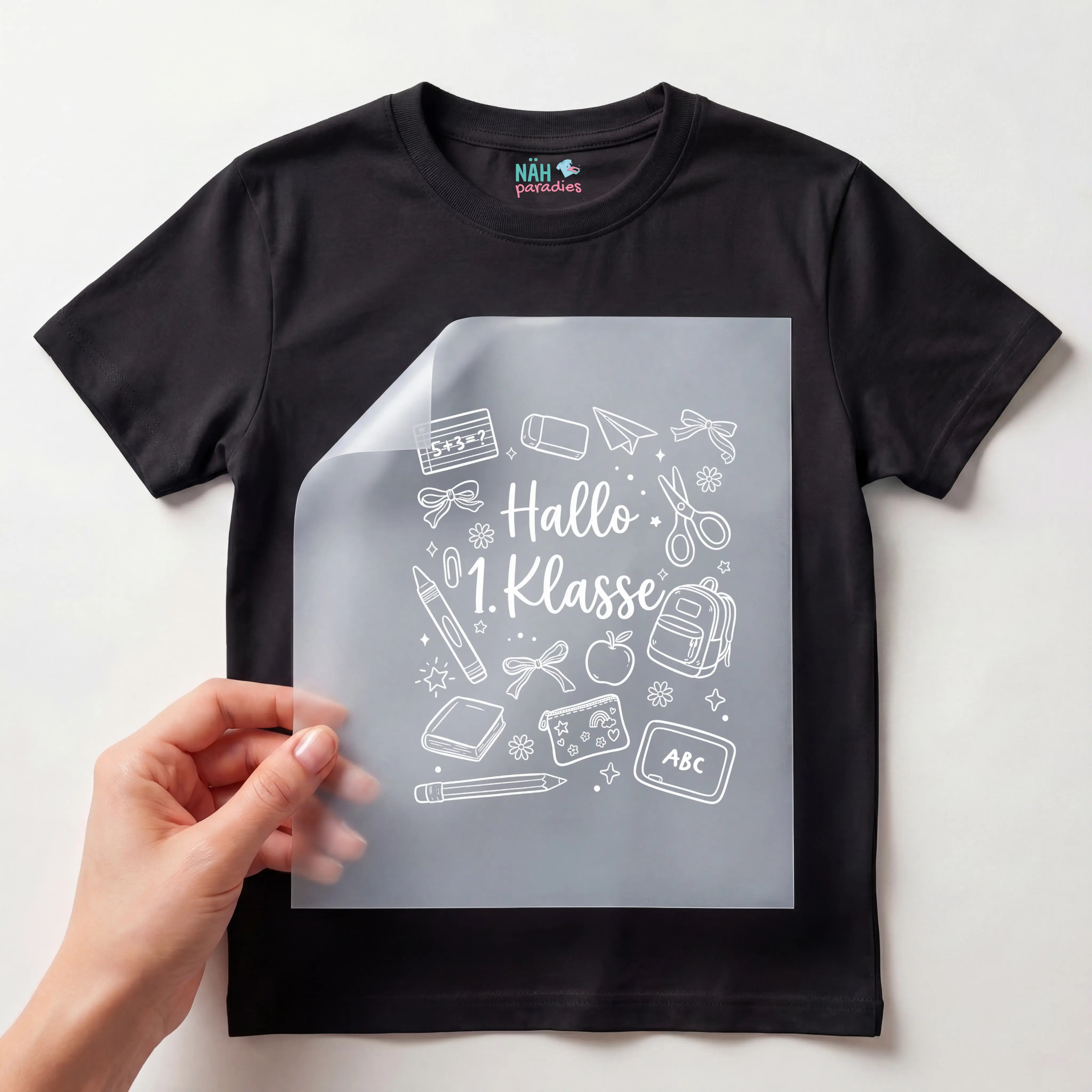 Bügelbild Erste Klasse minimalistische Zeichnung