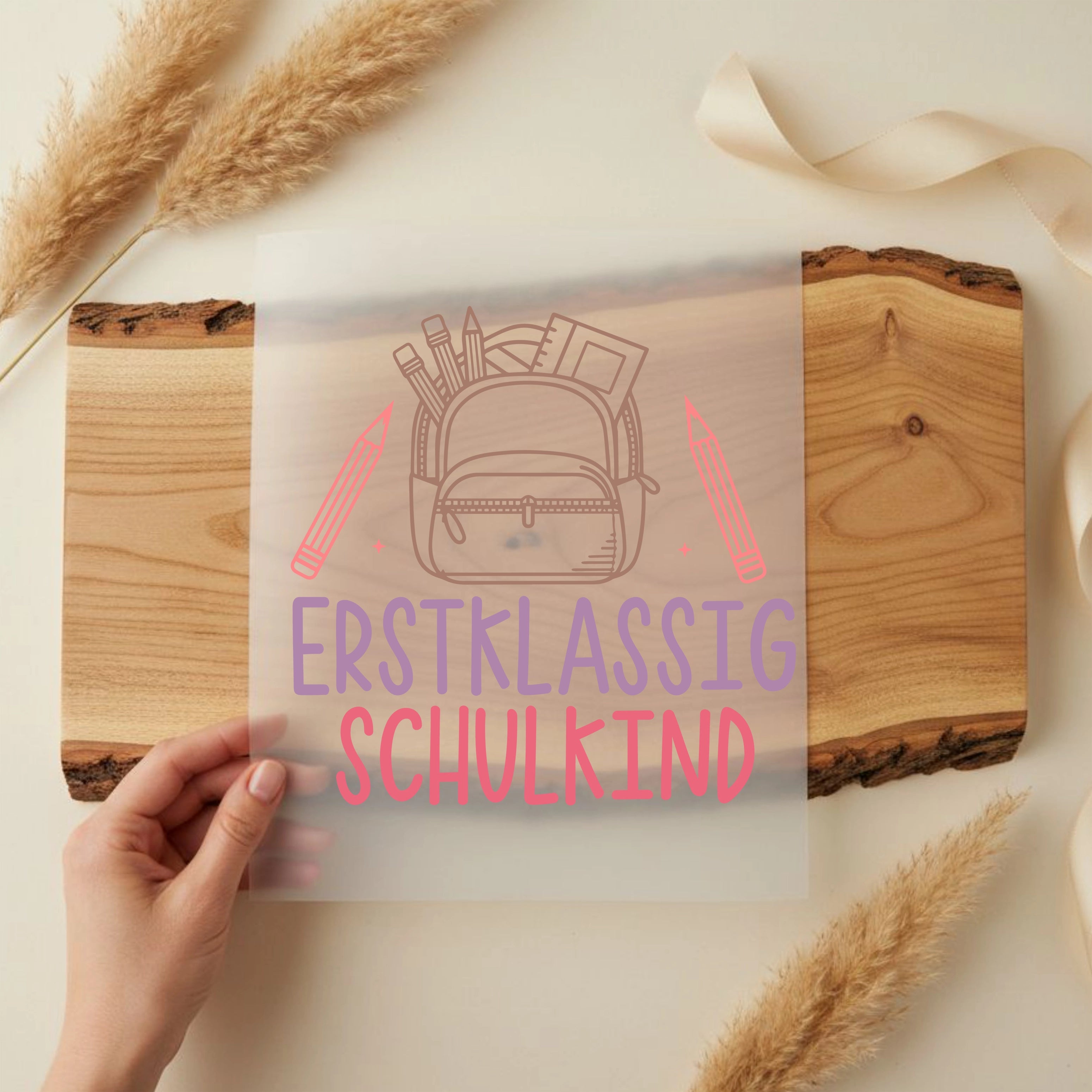 Bügelbild Erstklassig Schulkind
