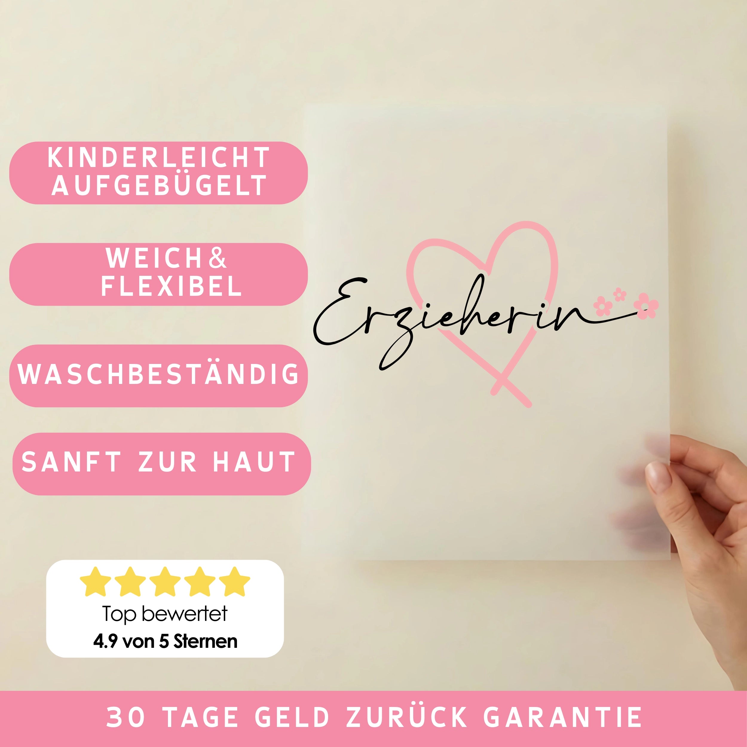 Bügelbild Erzieherin
