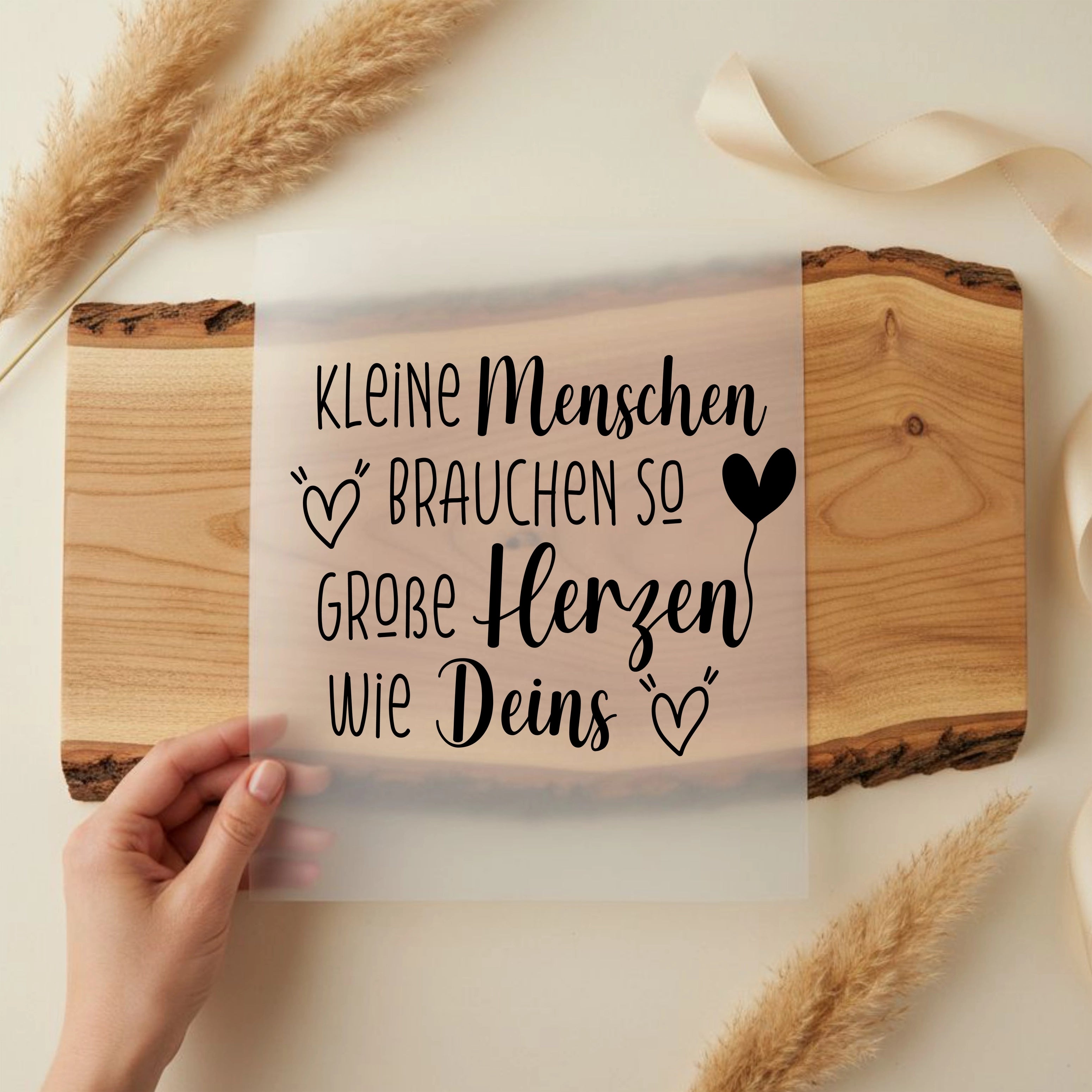Bügelbild Große Herzen wie deins