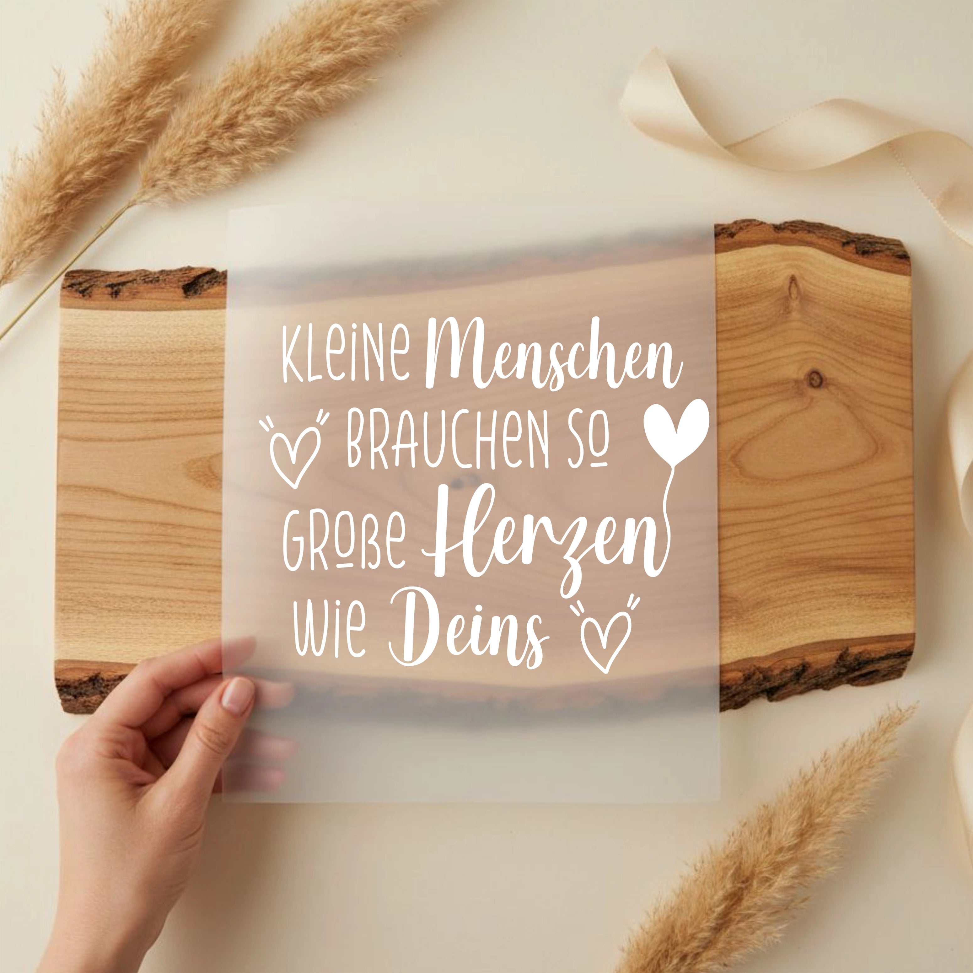 Bügelbild Große Herzen wie deins