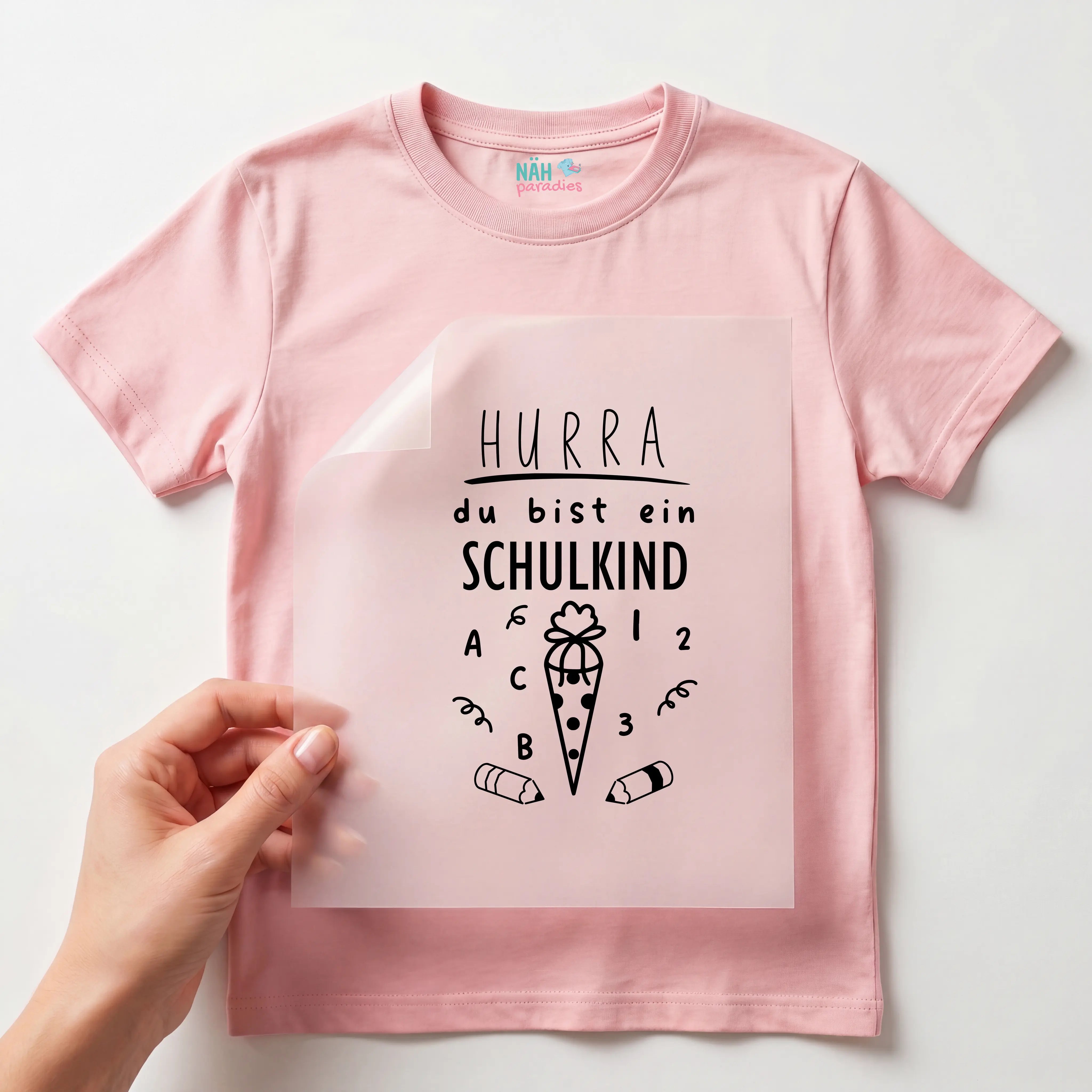 Bügelbild Hurra du bist ein Schulkind