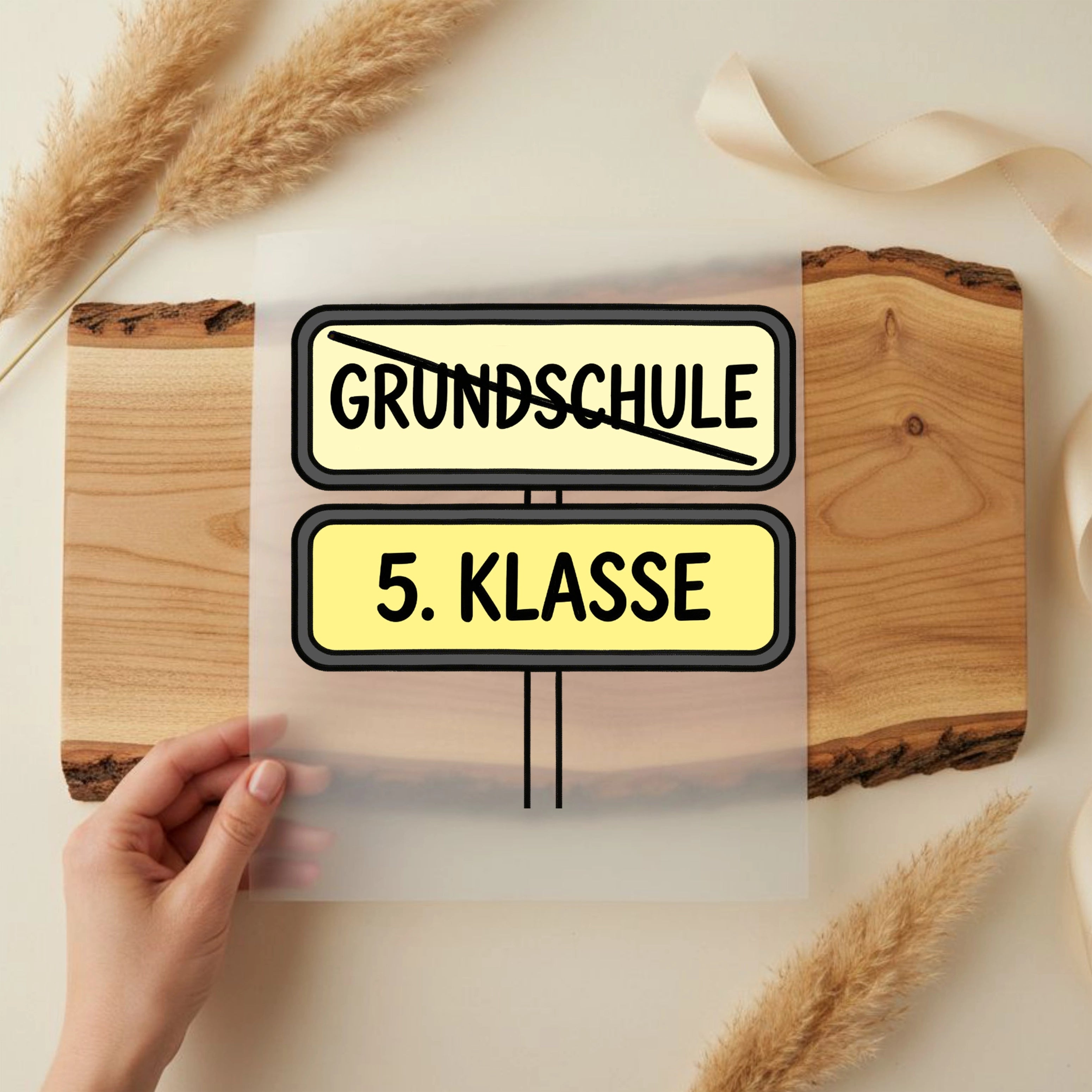 Bügelbild Neue Schule 5. Klasse Wegweiser