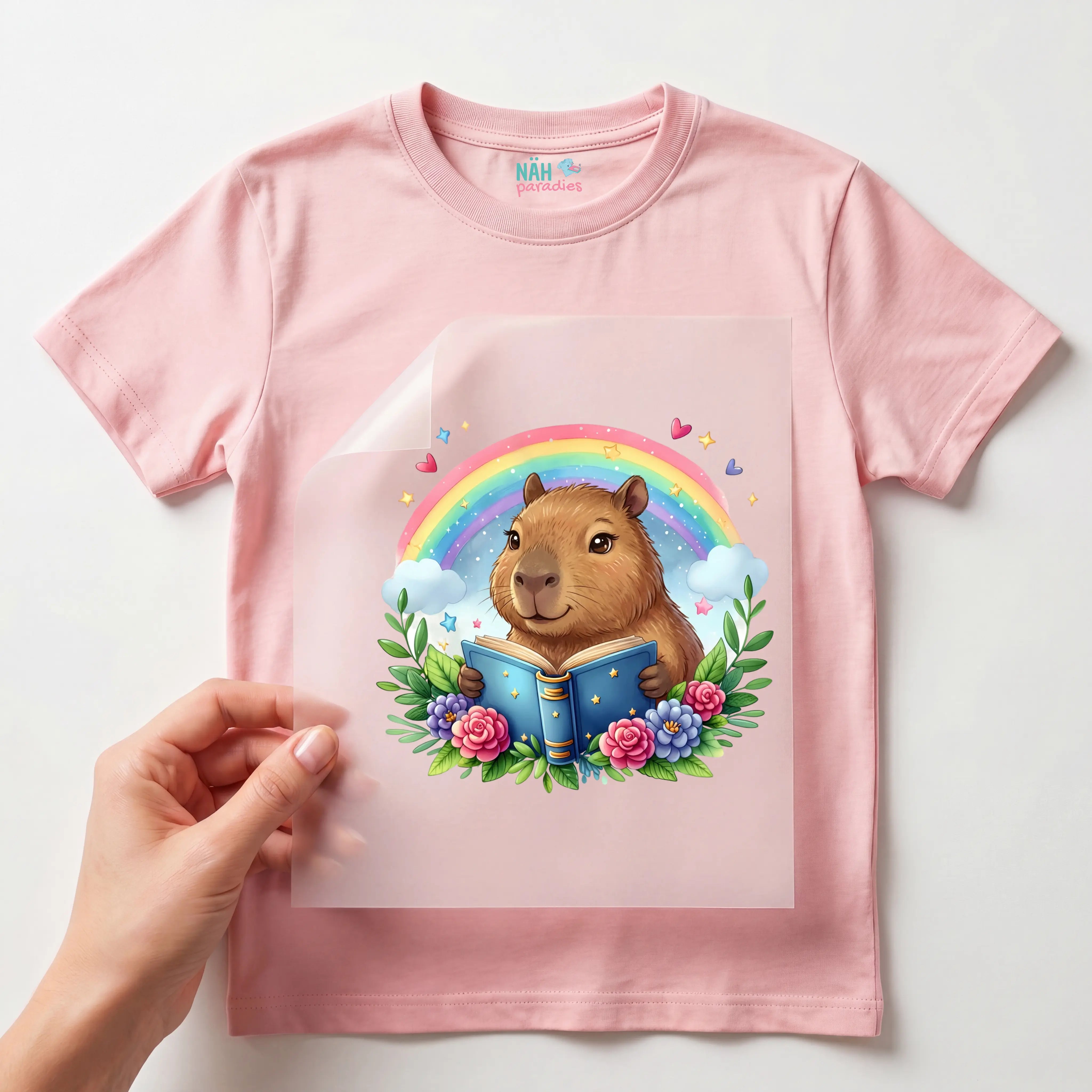 Bügelbild Regenbogenleser Capybara