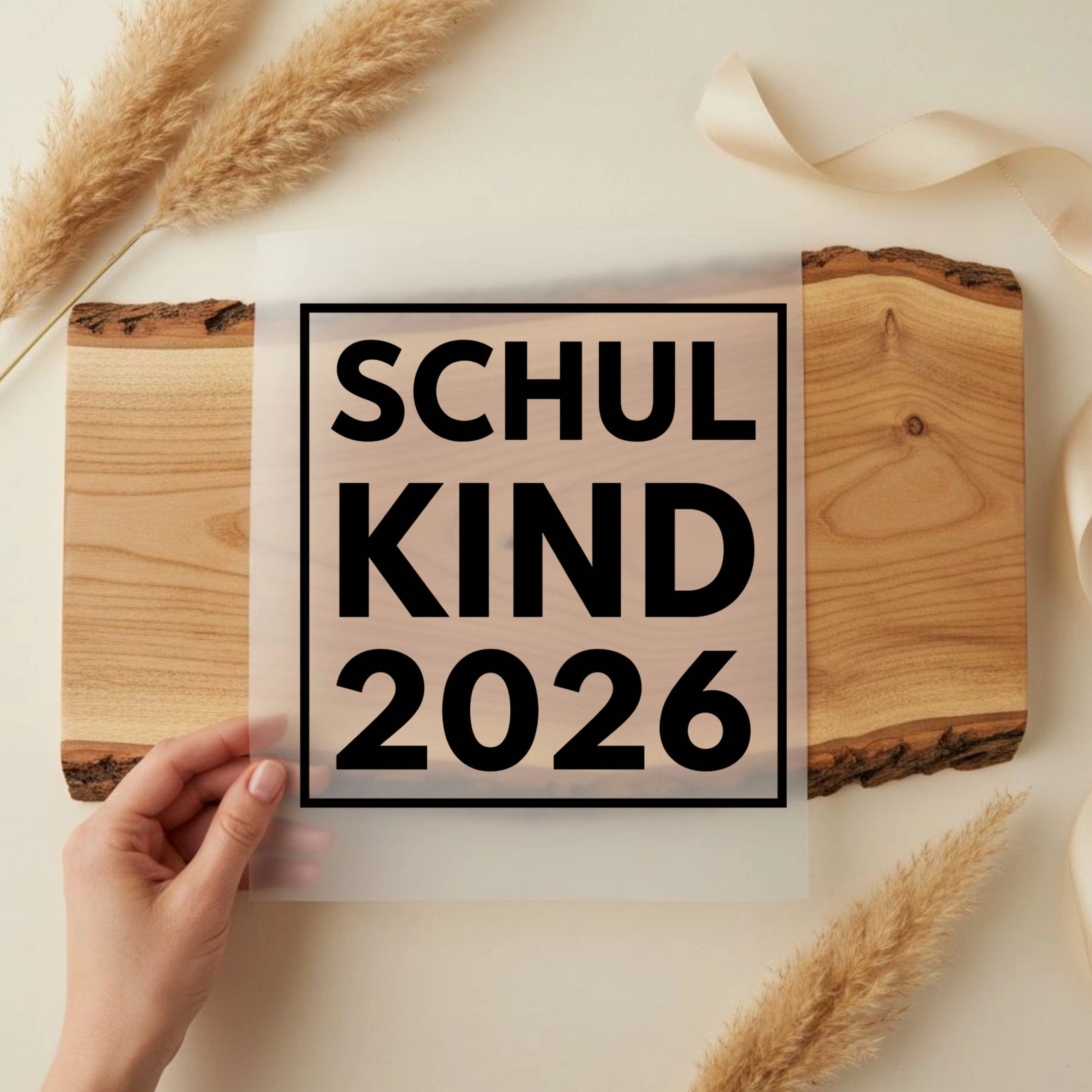 Bügelbild Schulkind 2026 Quadratisch