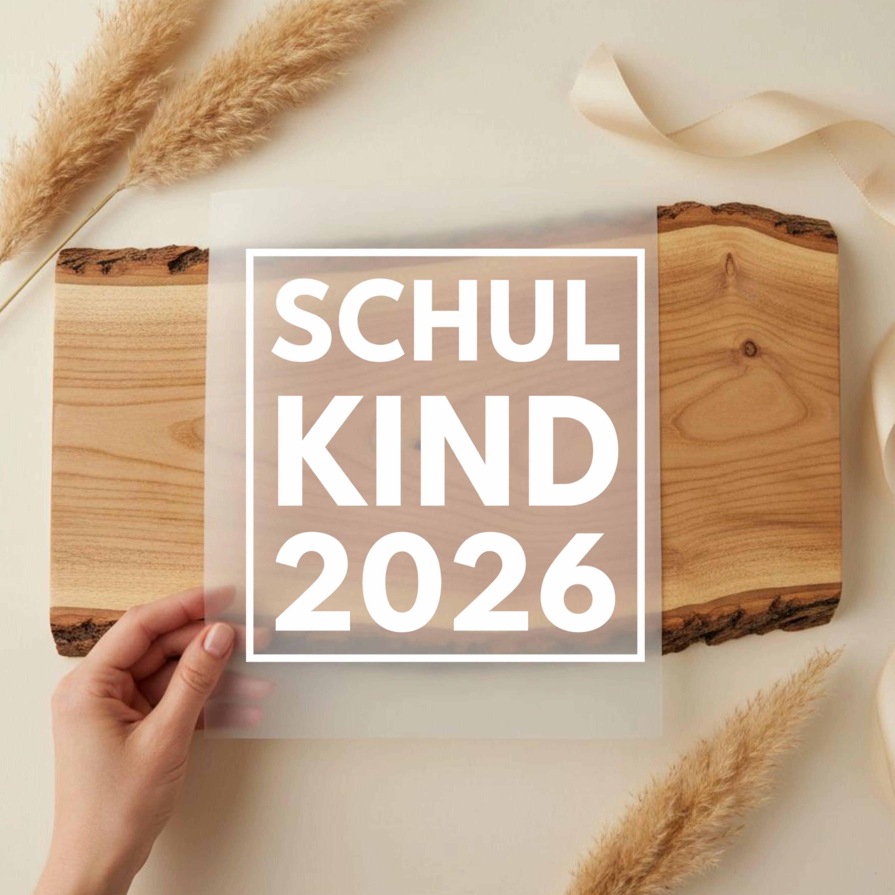 Bügelbild Schulkind 2026 Quadratisch