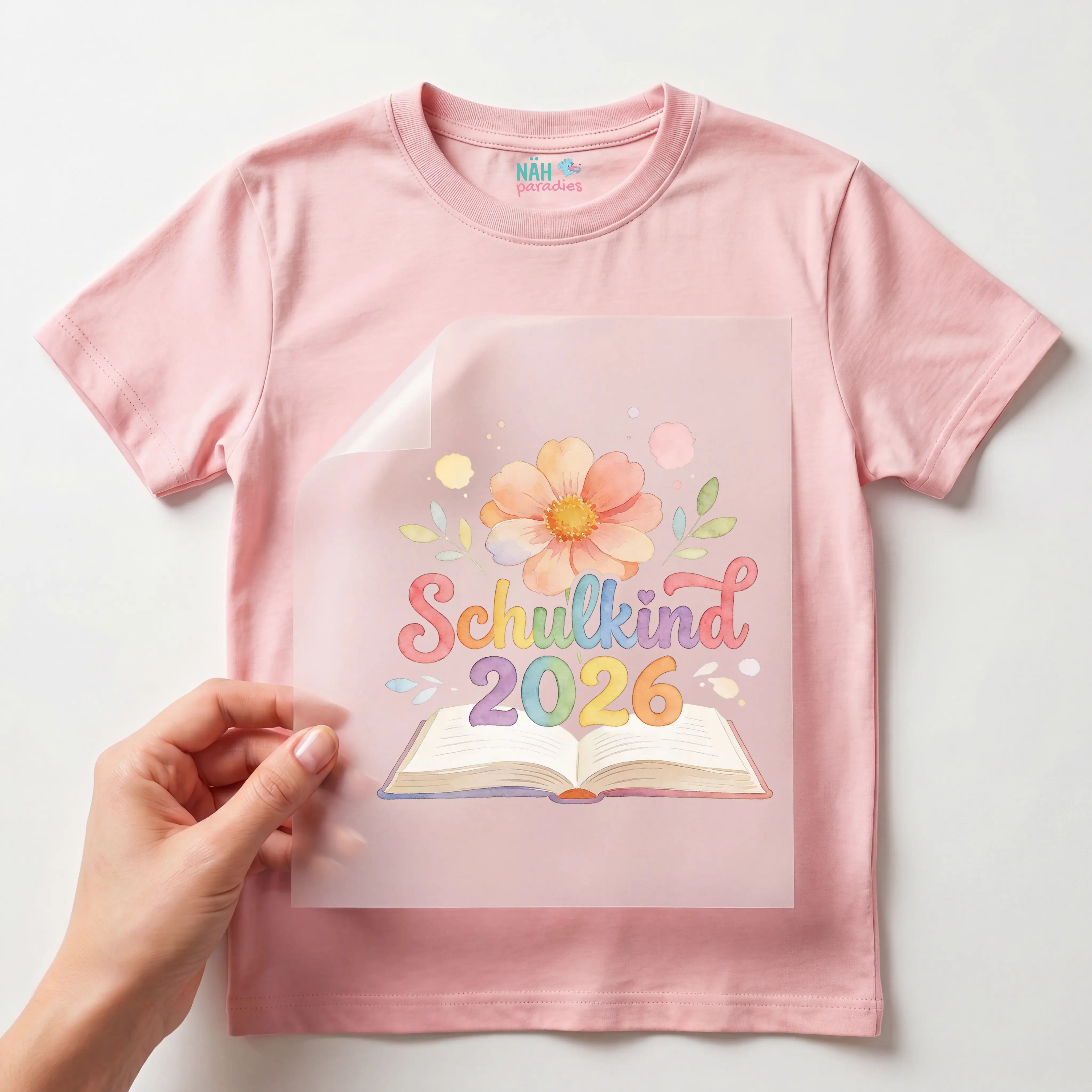 Bügelbild Schulkind Blumenliebe 2026