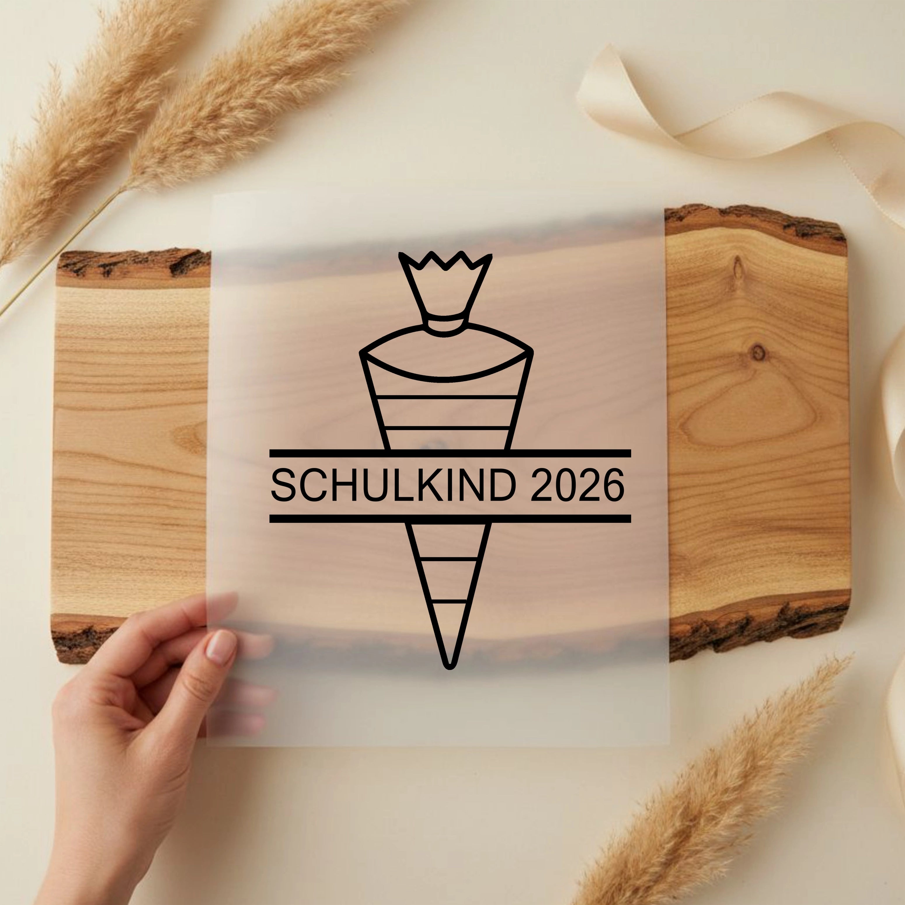Bügelbild Schultüte Schulkind