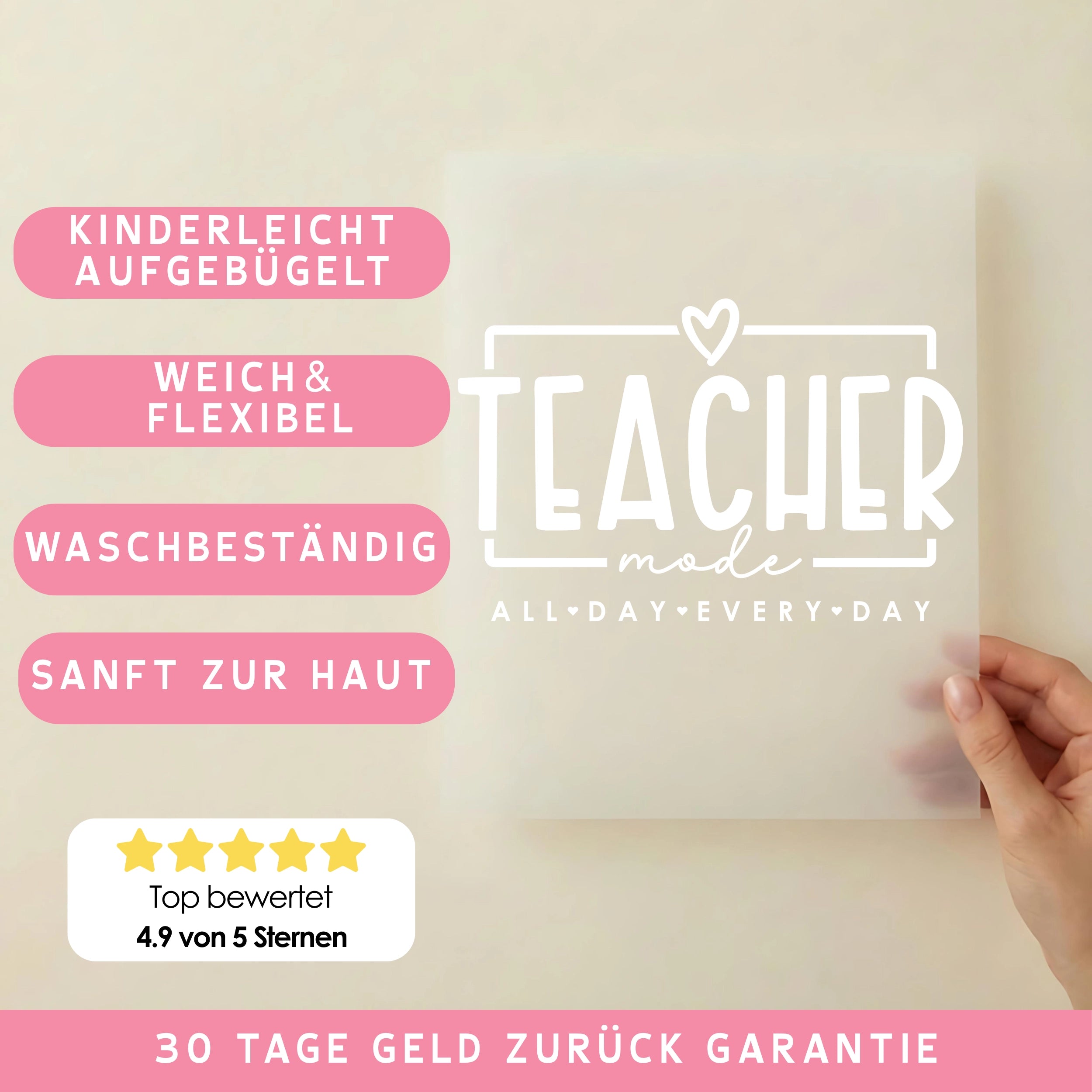 Bügelbild Teacher Mode