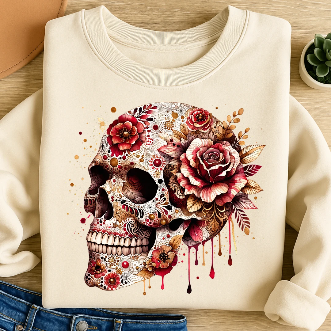 Bügelbild Schädel Calavera