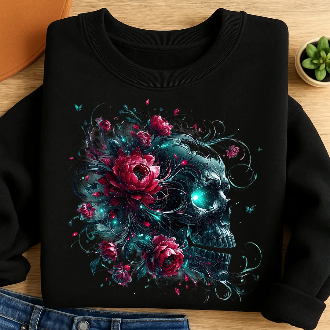 Bügelbild Schädel Glutrose