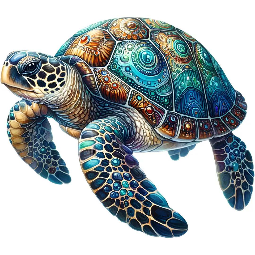 Bügelbild Schildkröte Azura Panzer aus Träumen - S