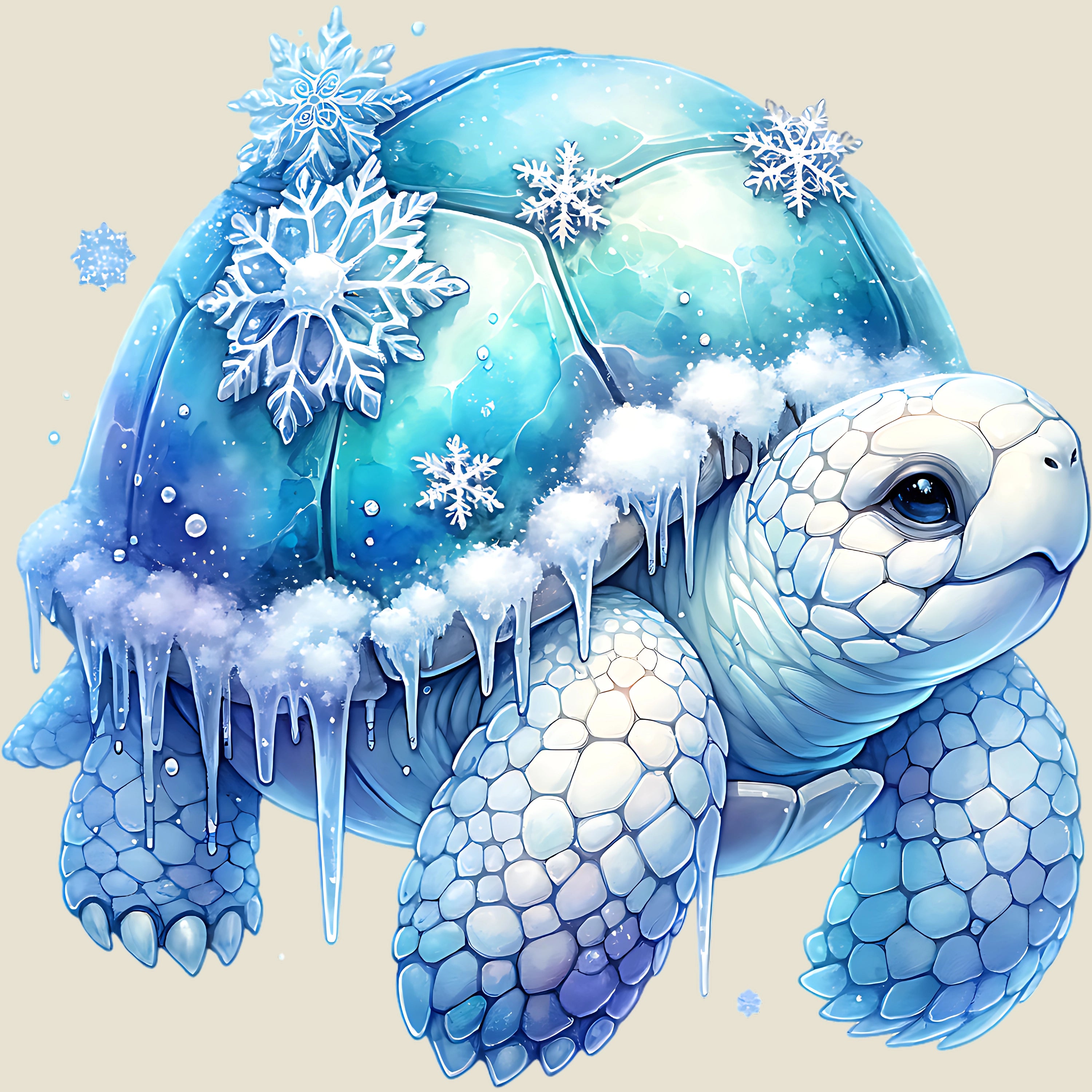 Bügelbild Schildkröte Frostpanzer