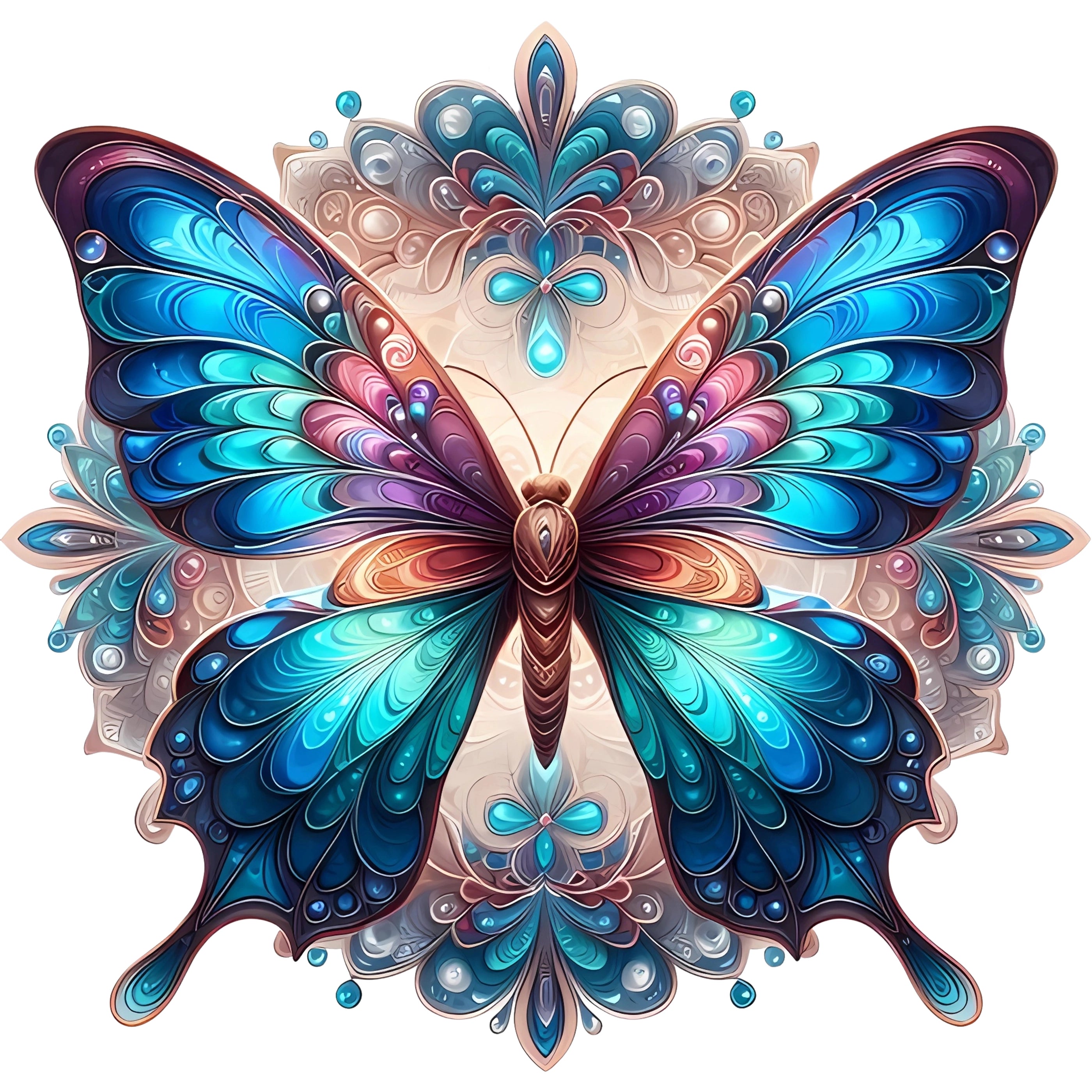 Bügelbild Schmetterling Edelglanz