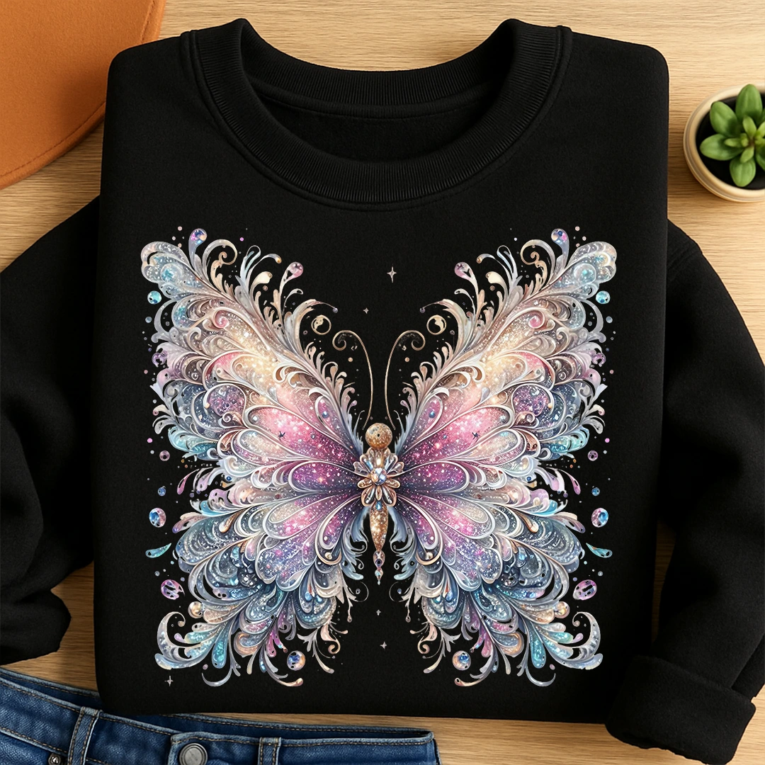 Bügelbild Schmetterling Zauberlicht - funkelnde Freiheit