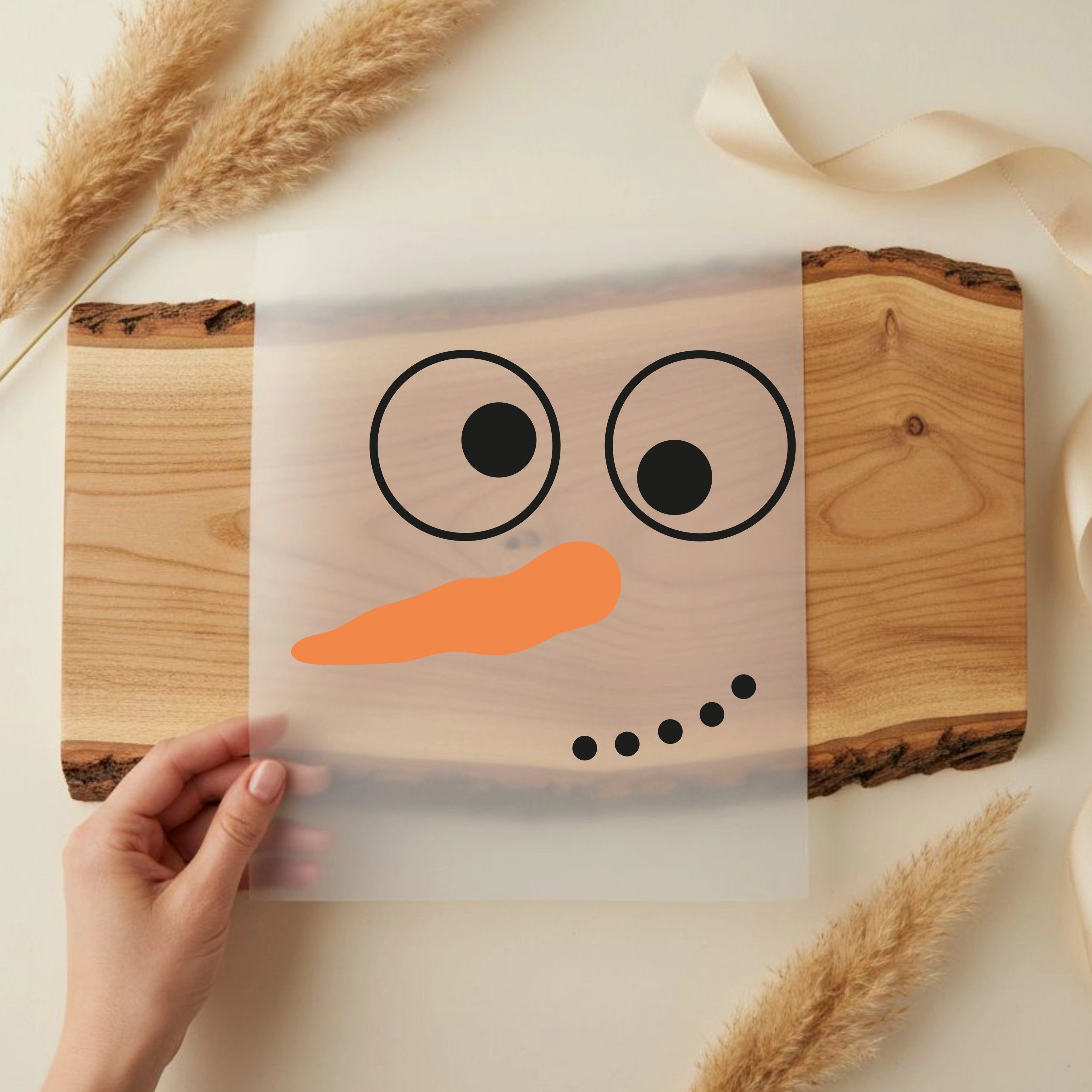 Bügelbild Schneemann Cutieface