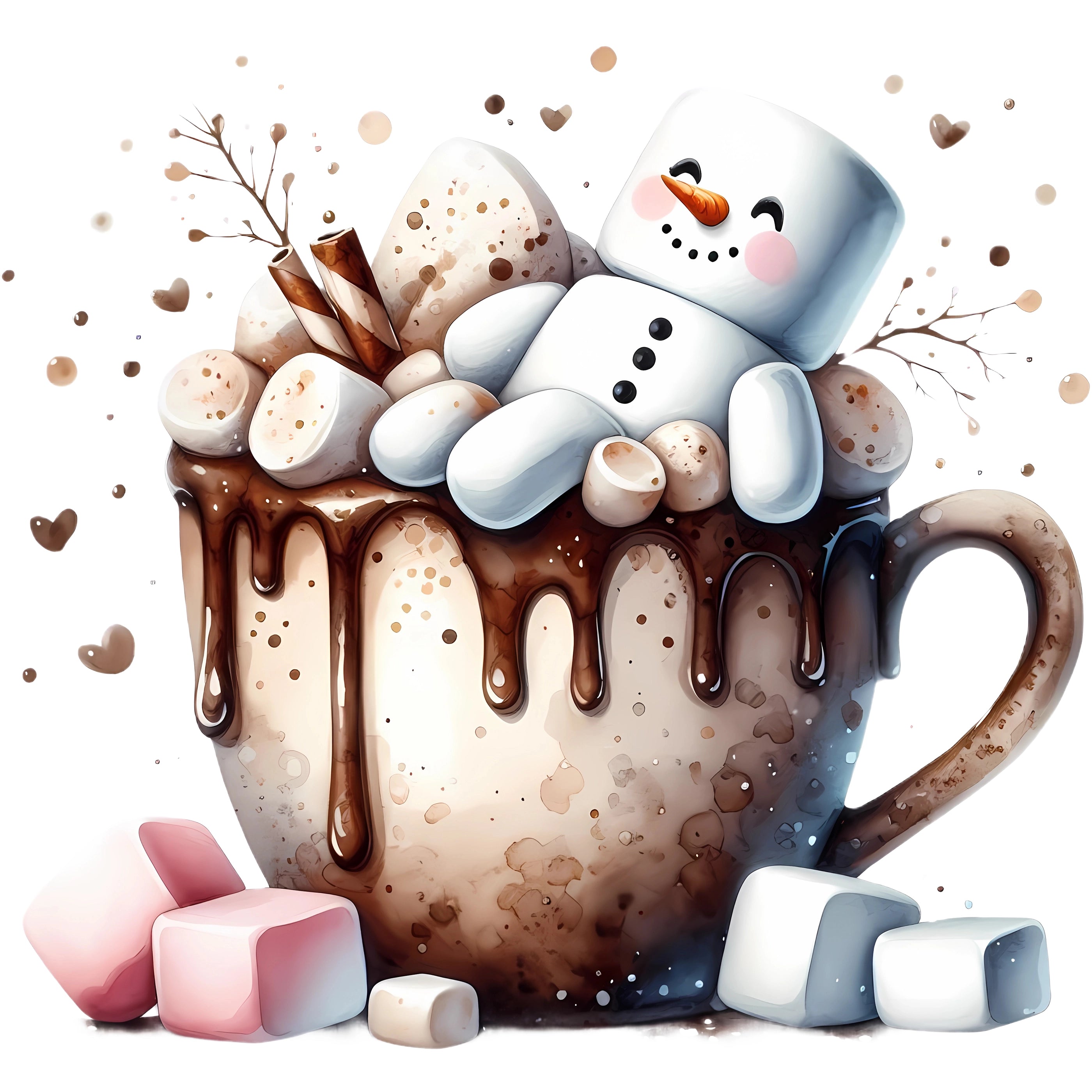 Bügelbild Schneemann im Kakoatraum