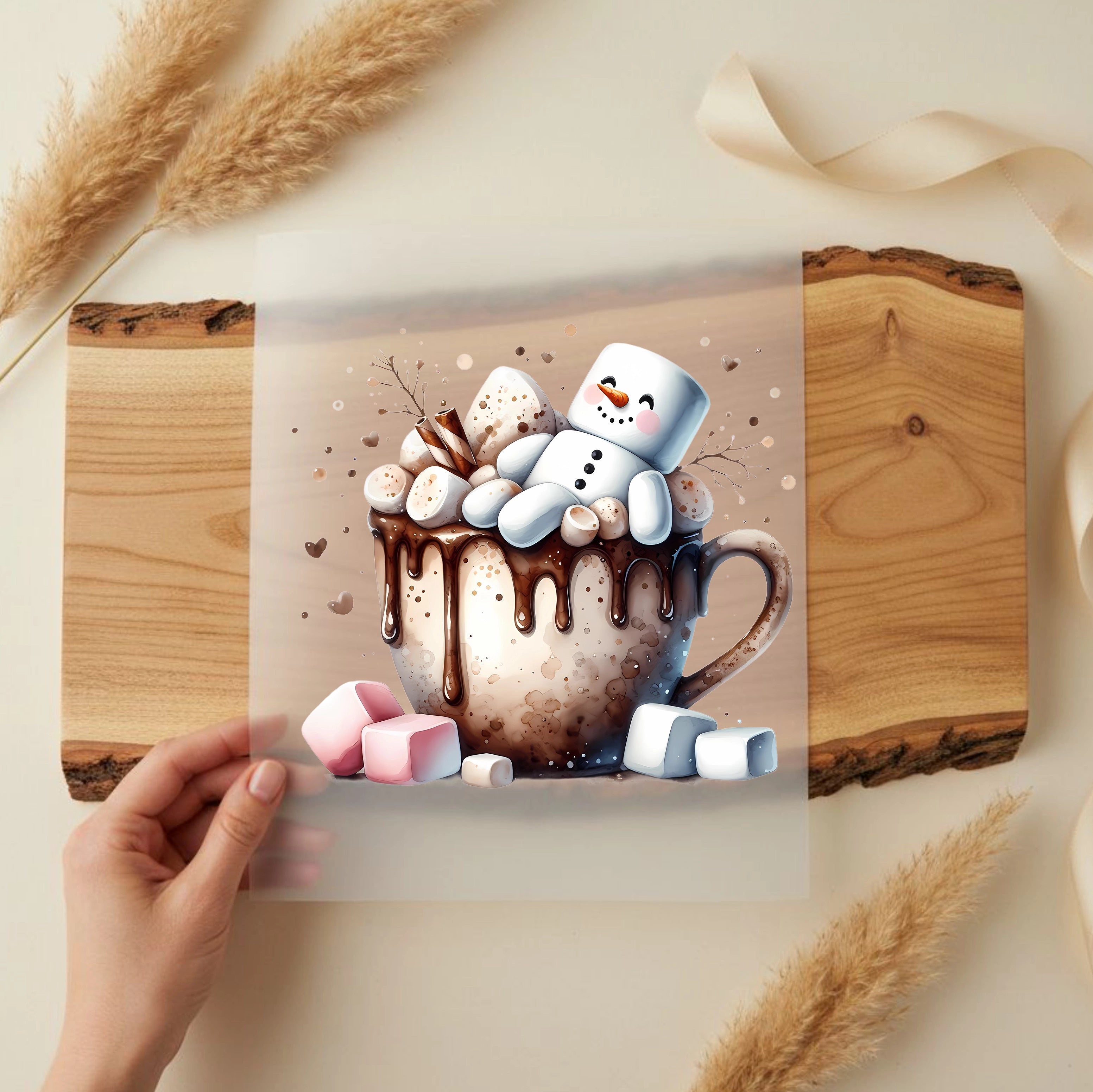 Bügelbild Schneemann im Kakoatraum