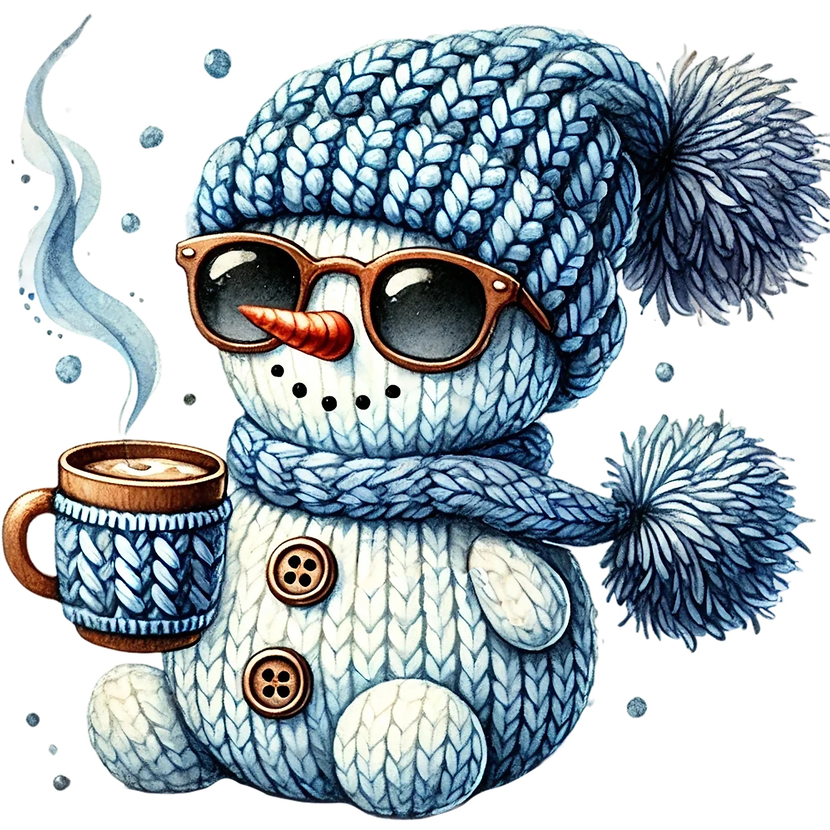 Bügelbild Schneemann Kakaotraum