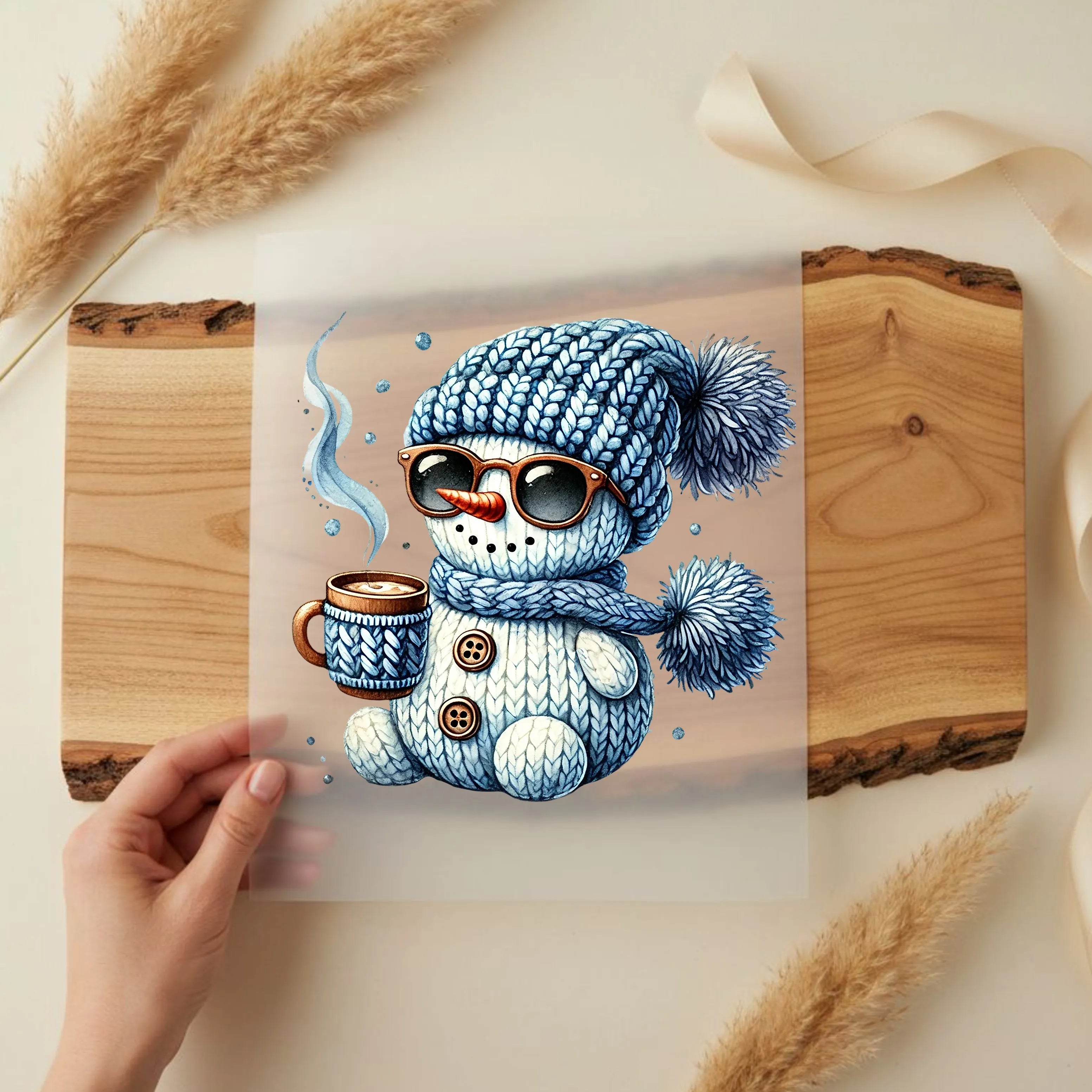 Bügelbild Schneemann Kakaotraum