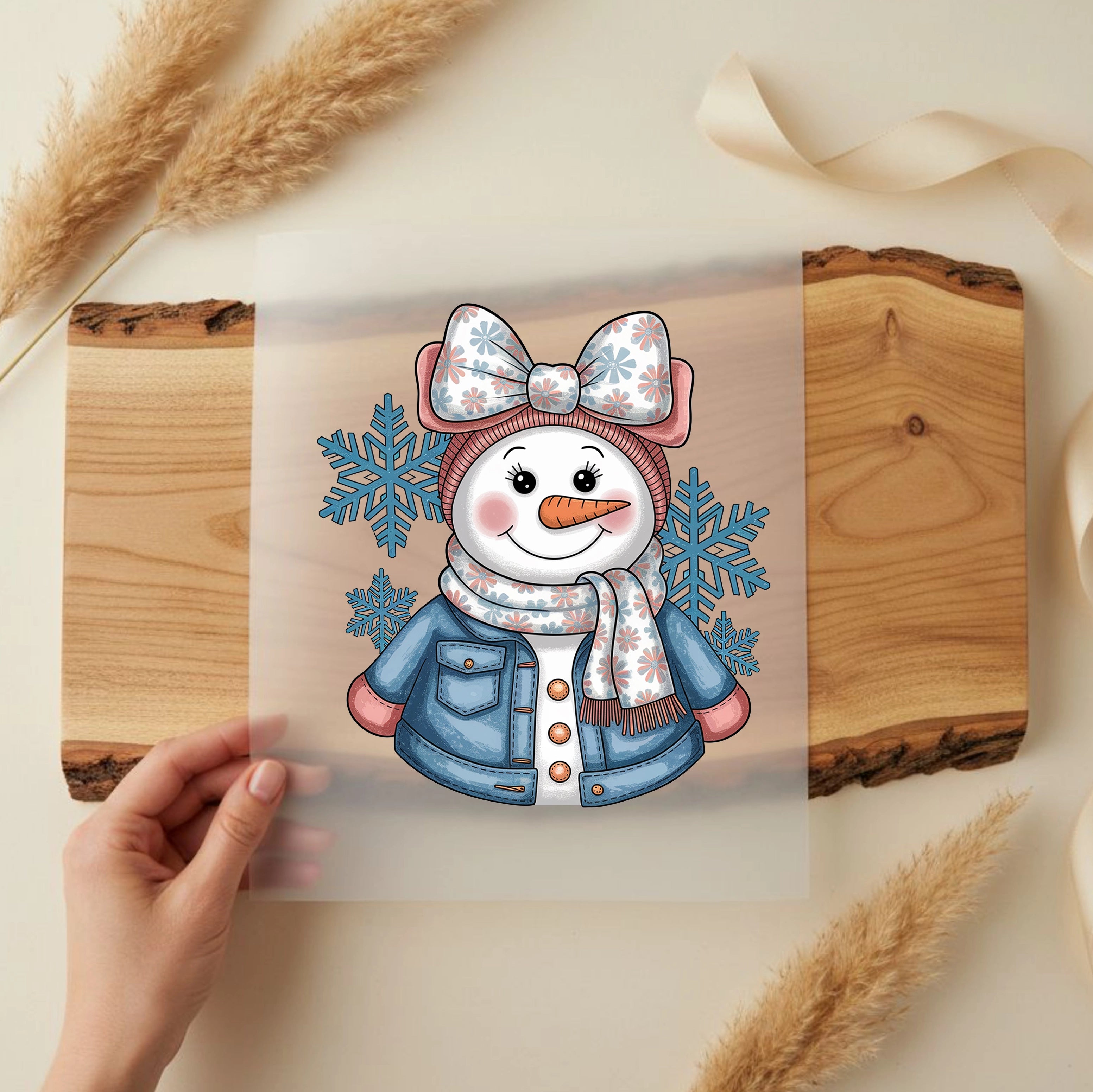 Bügelbild Schneemann Mädchen Frostcutie
