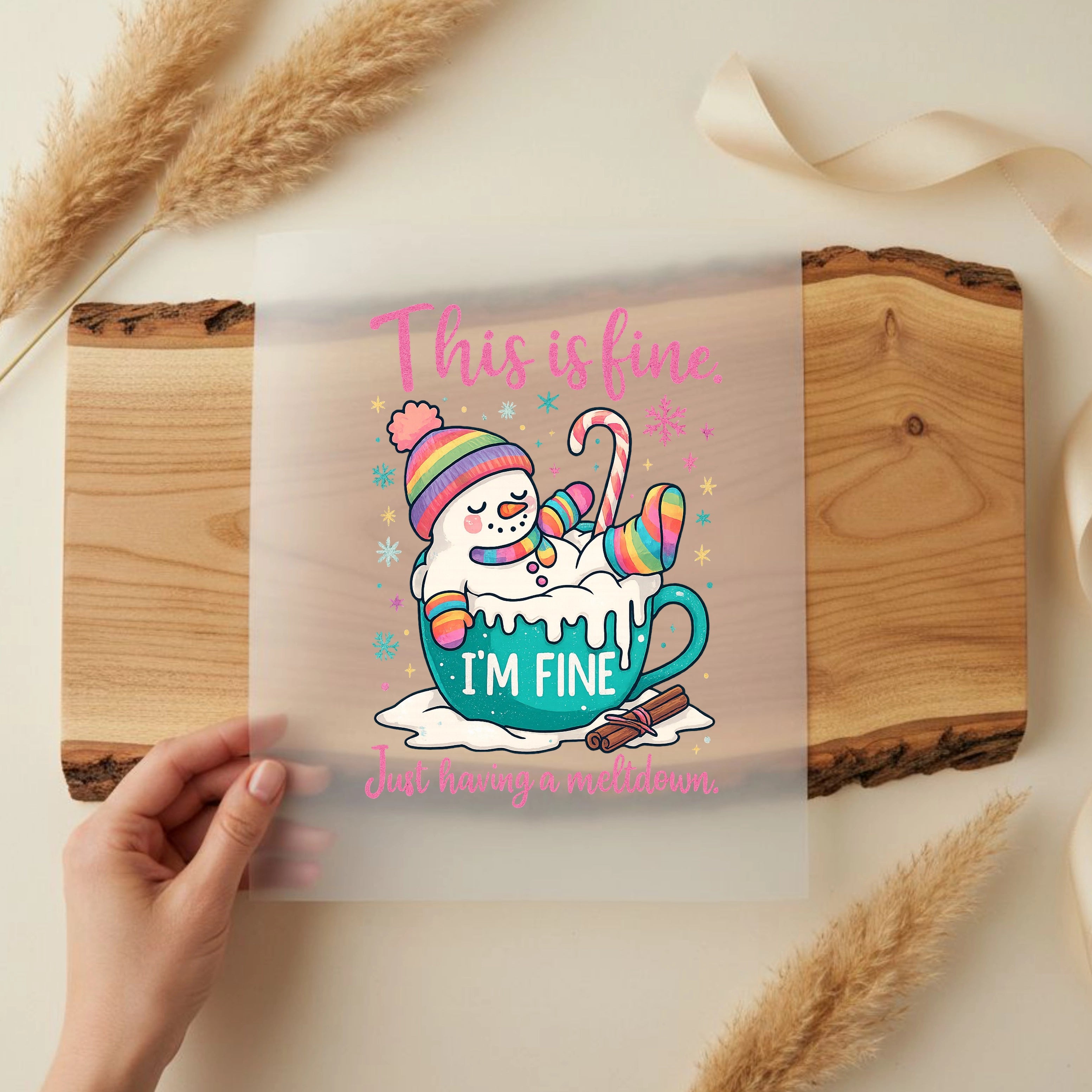 Bügelbild Schneemann Meltdown Moment