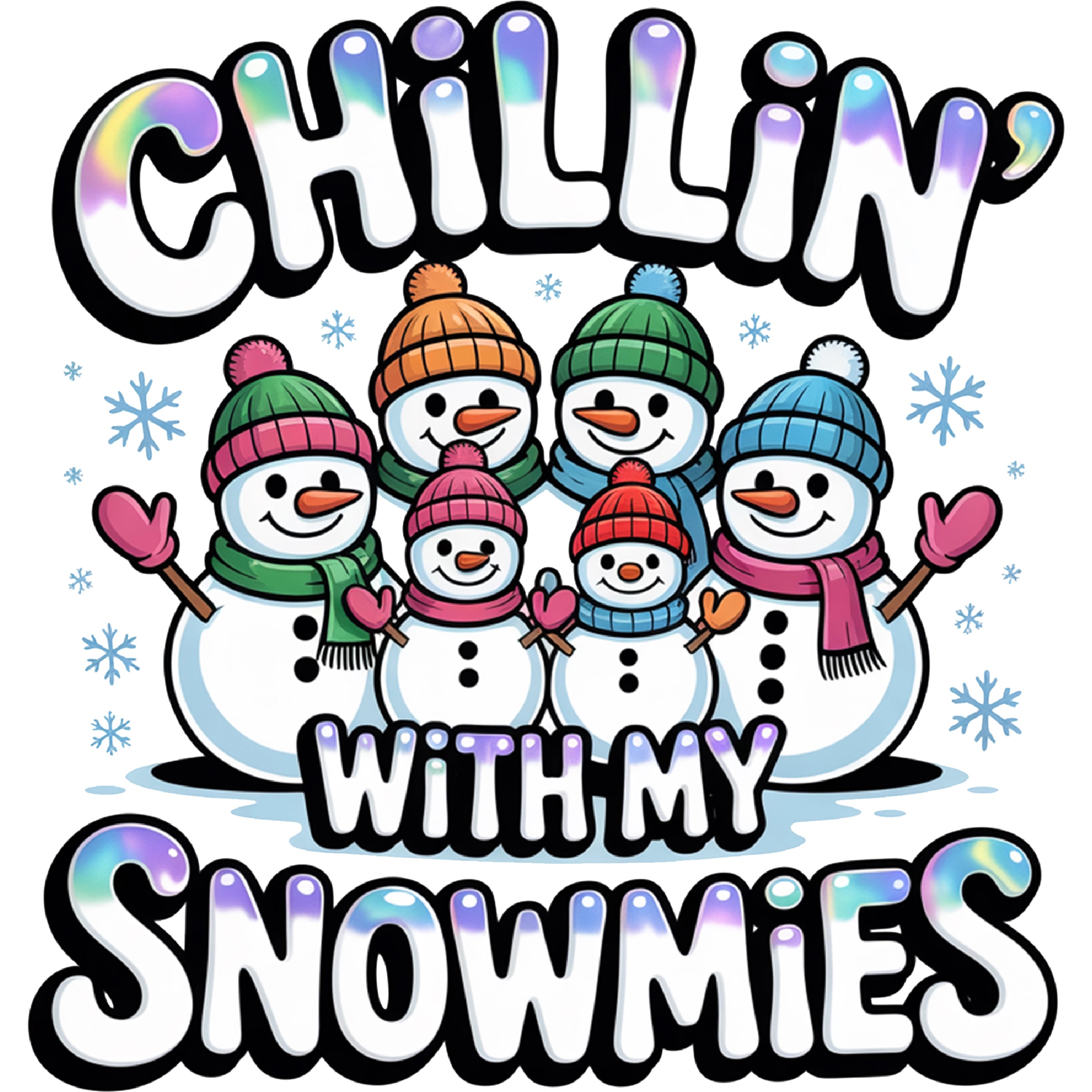 Bügelbild Schneemann Snowmies Winterfreude