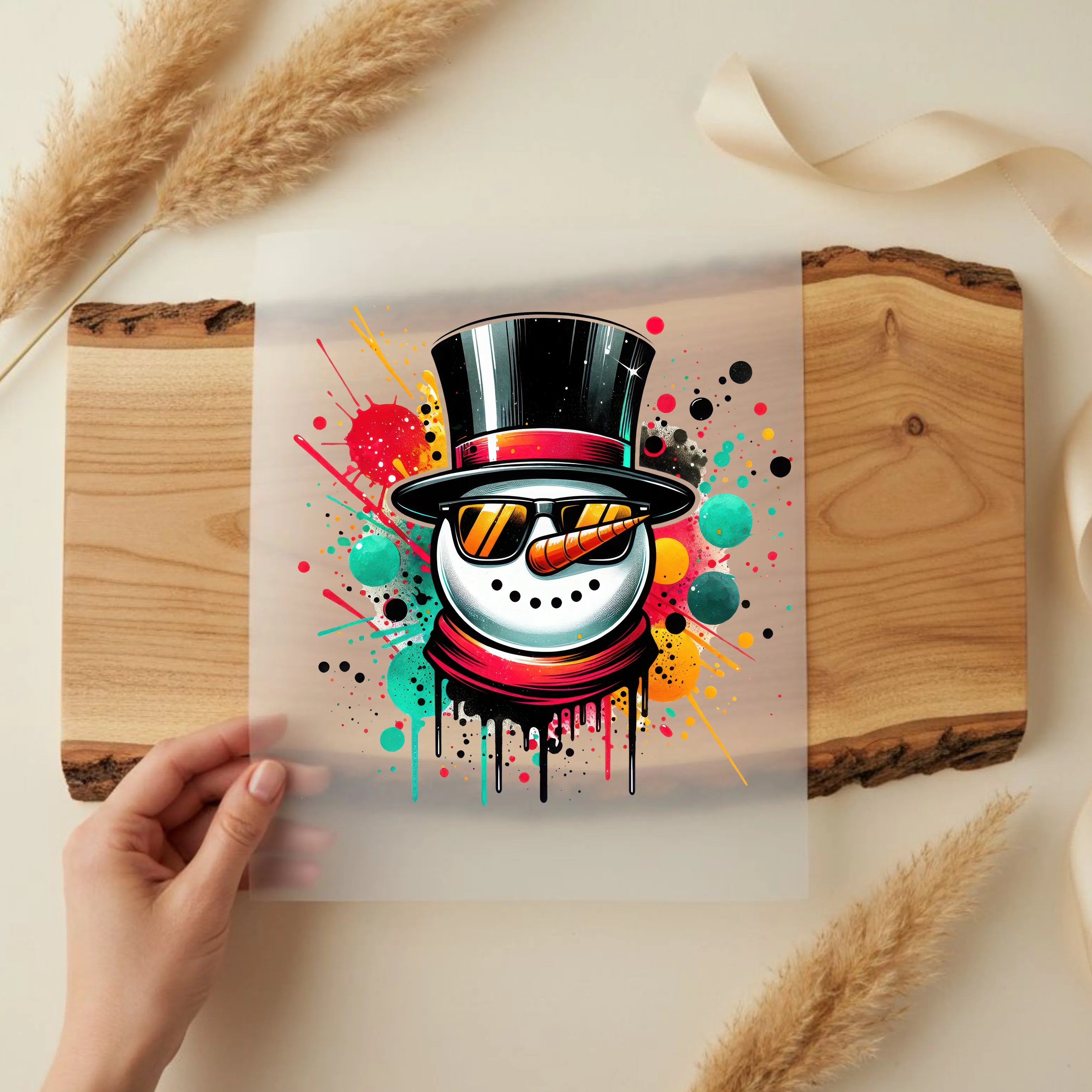 Bügelbild Schneemann Urban Frost