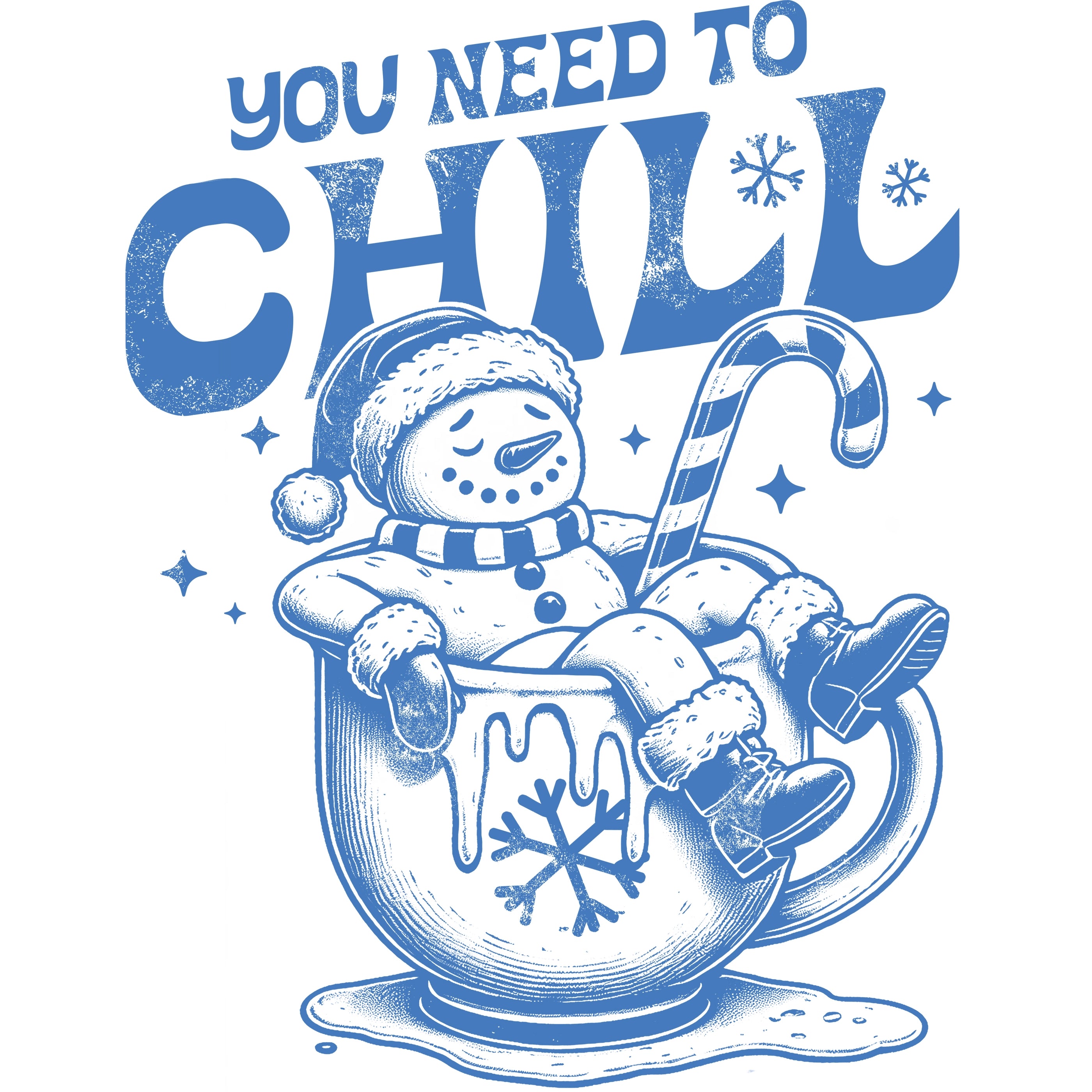 Bügelbild Schneemann Winterchill