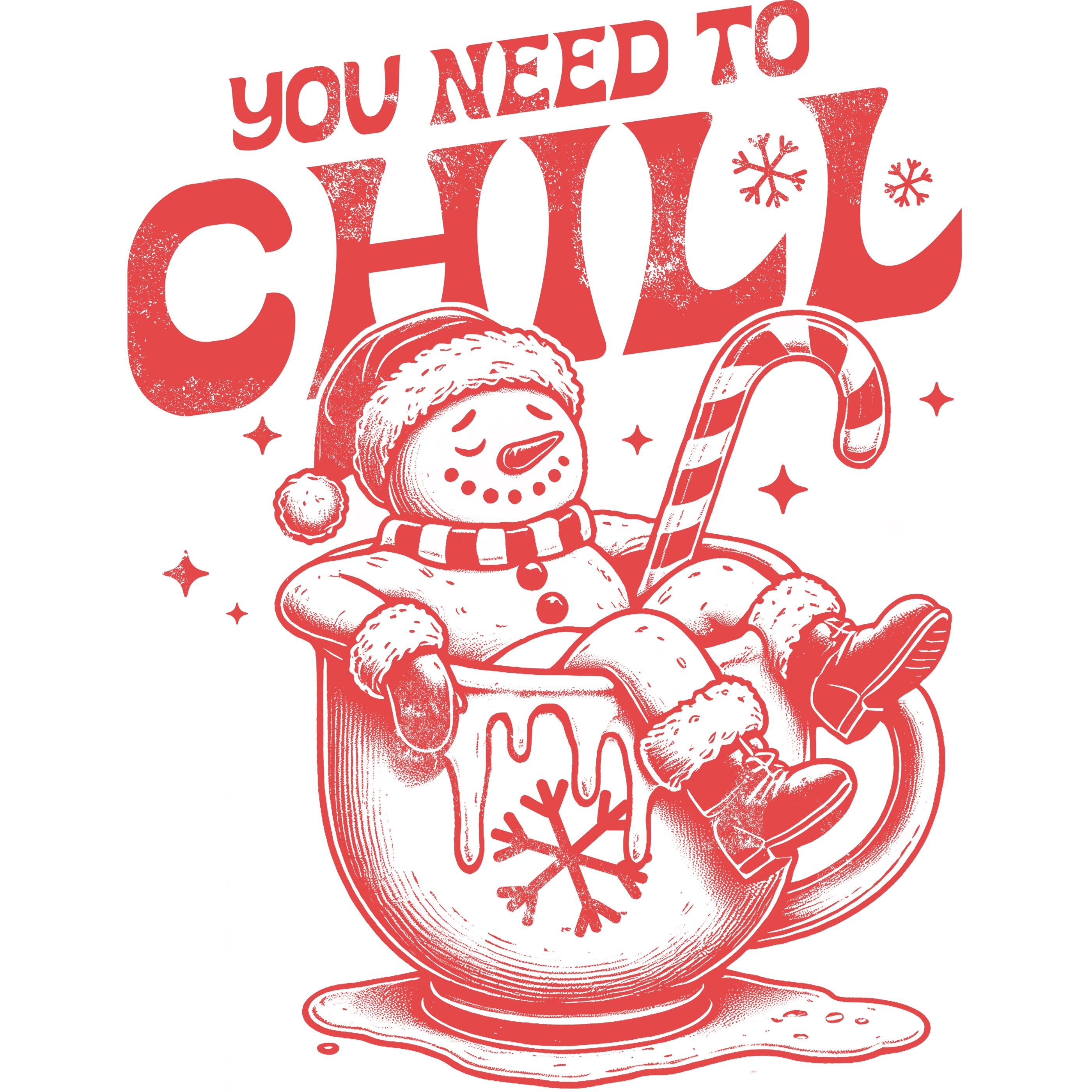 Bügelbild Schneemann Winterchill