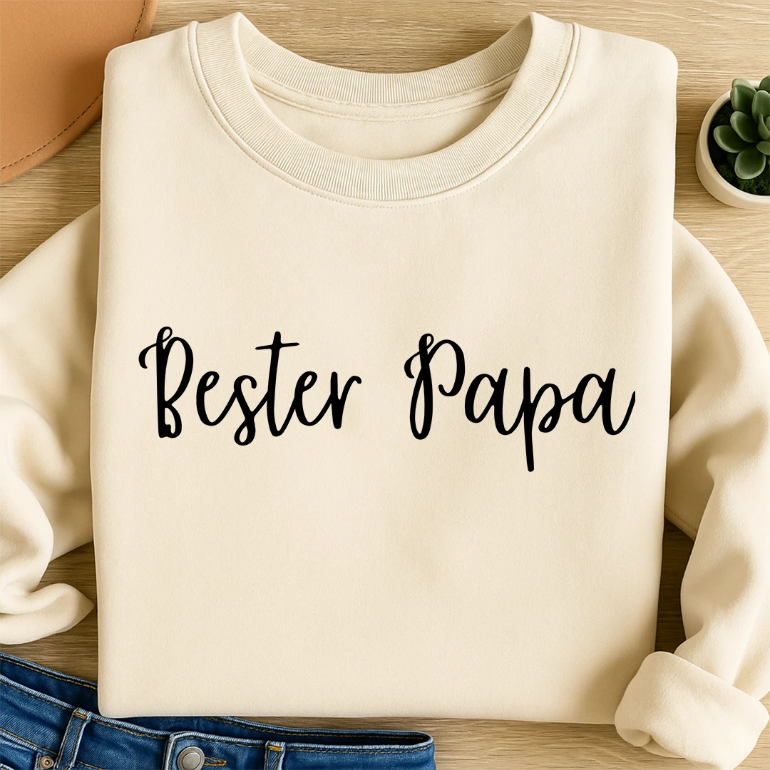 Bügelbild Schriftzug bester Papa