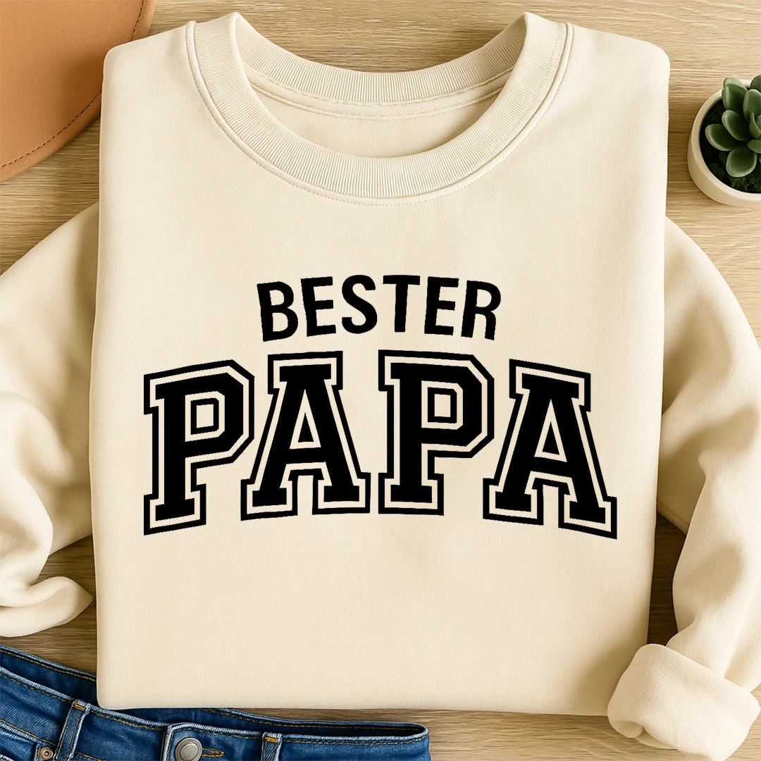 Bügelbild Schriftzug bester Papa