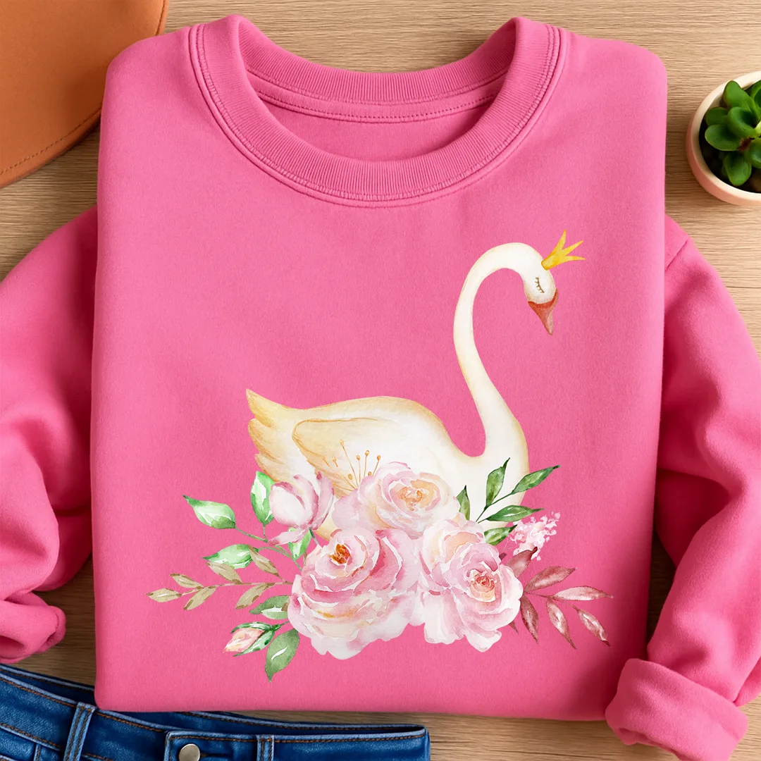 Bügelbild Schwan Blumenkönigin