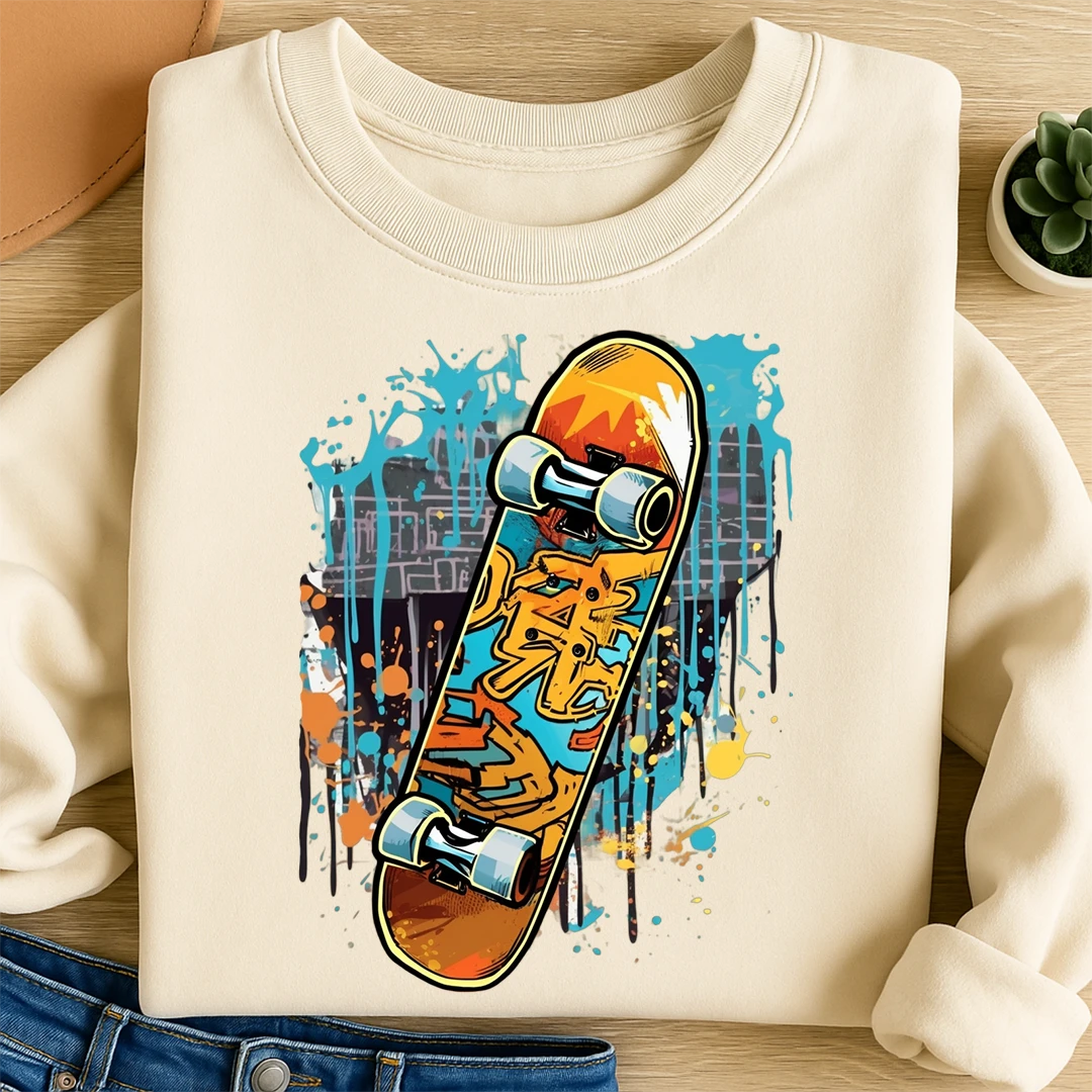 Bügelbild Skateboard