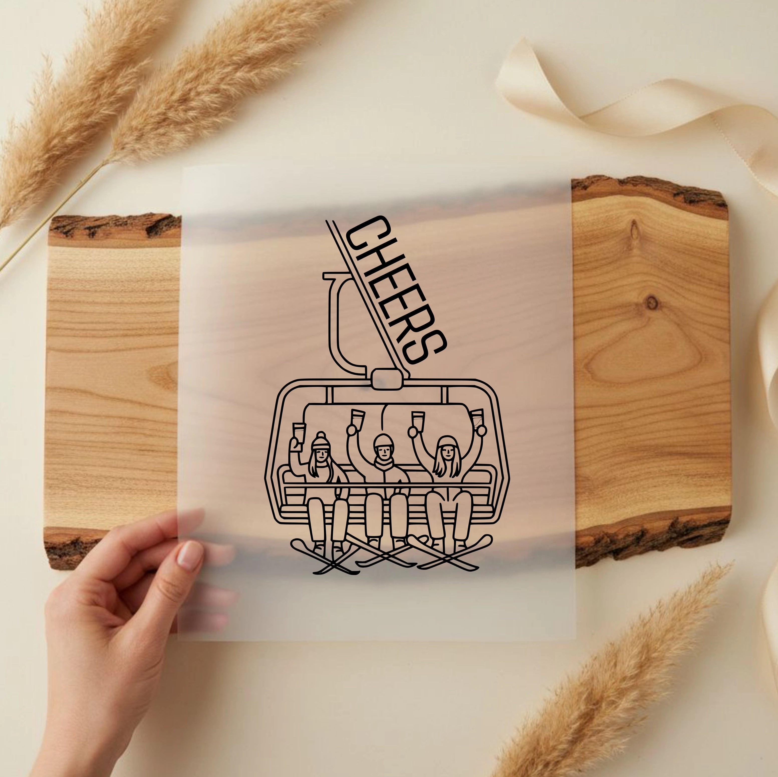 Bügelbild Ski Truppe Cheers