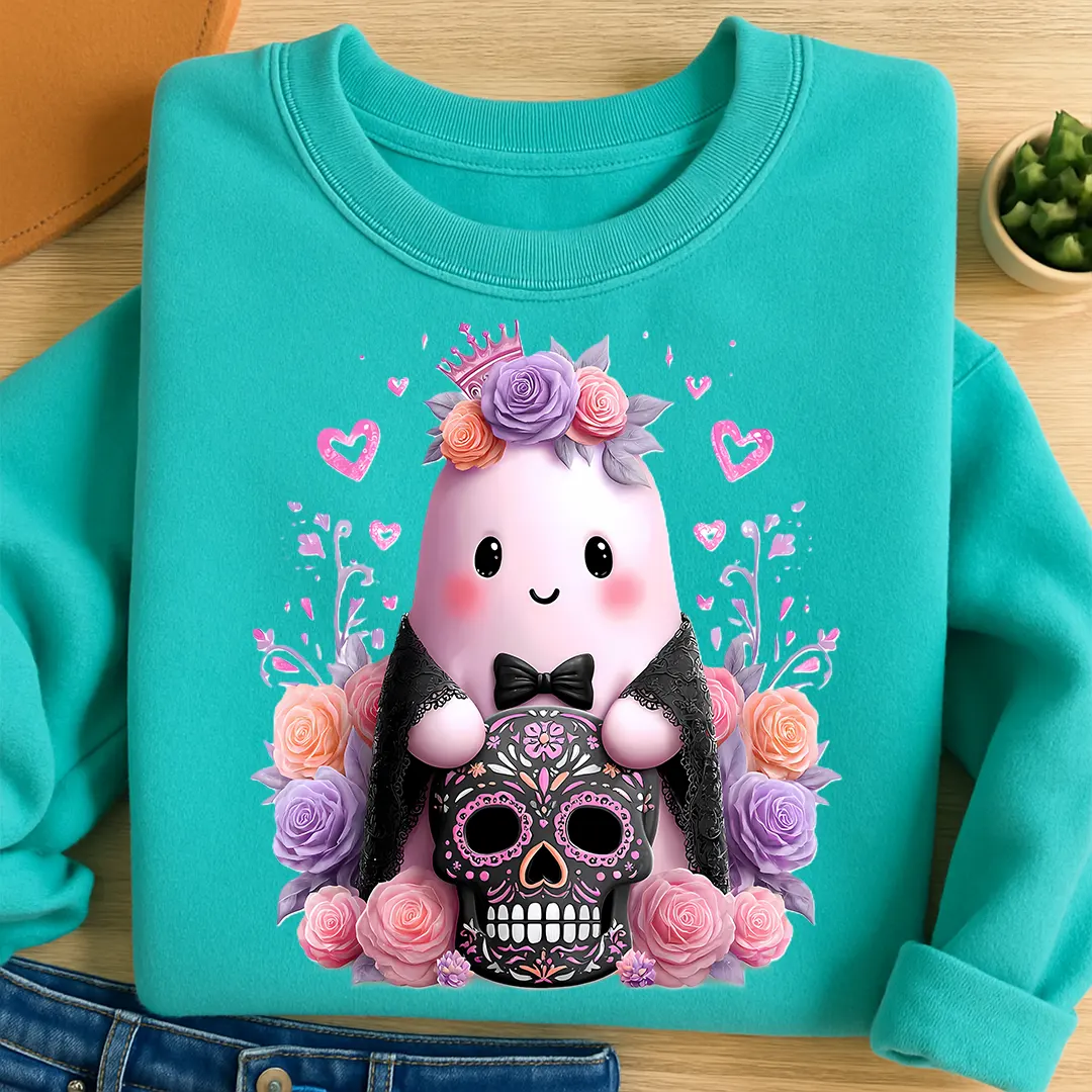 Bügelbild Skull Prinzessin Boo