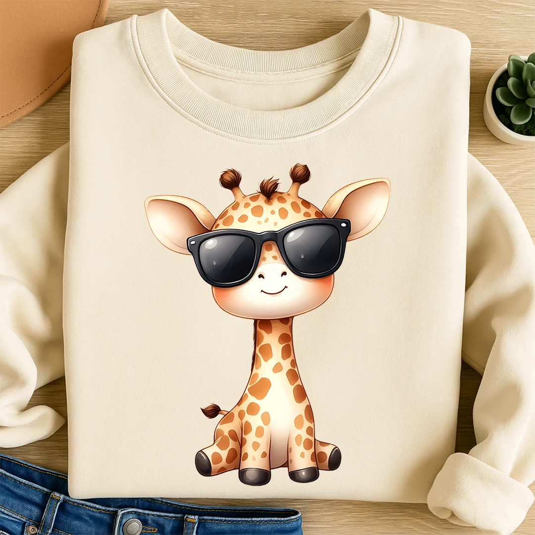 Bügelbild Sonnenbrillen Giraffe