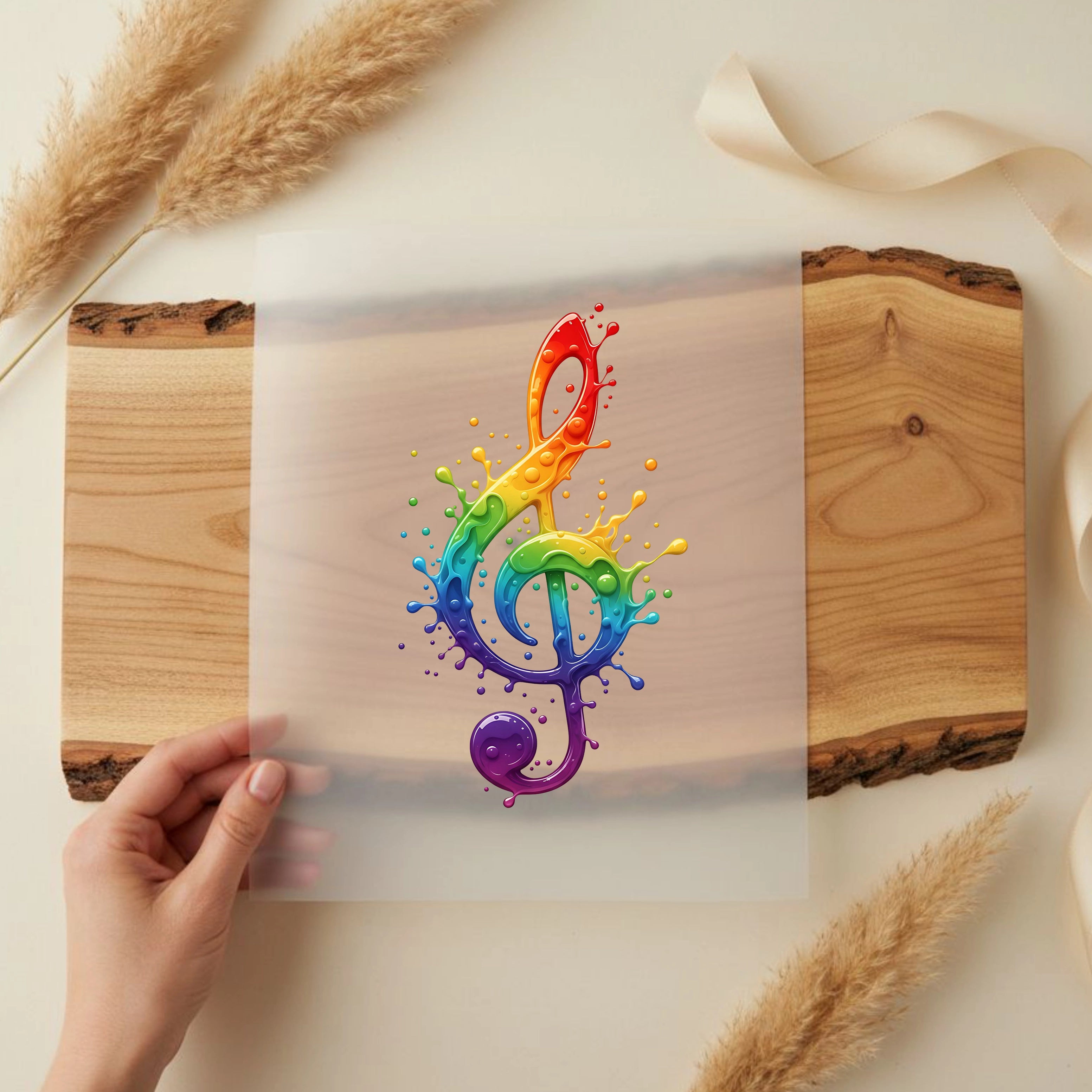 Bügelbild Splash Musiknote